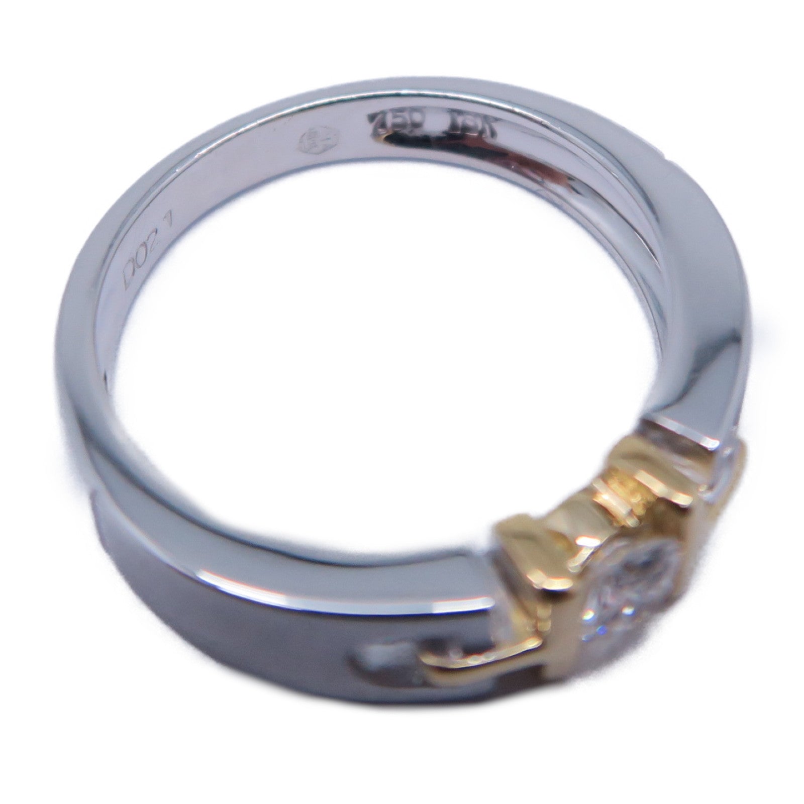 JEWELRY 18K白金/18K黃金Diamond Ring 0.21ct鑽石戒指US#6.75
