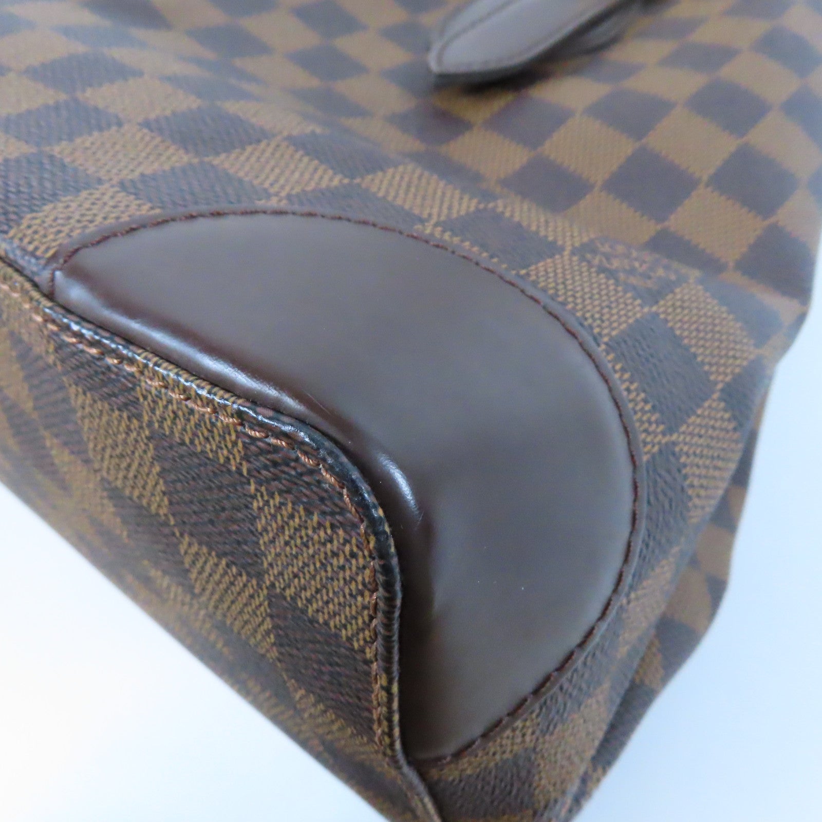LOUIS VUITTON Damier Ebene Hampstead MM金扣肩背袋啡色