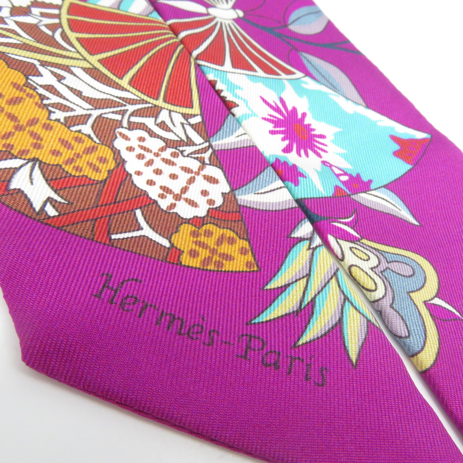 HERMES 絲質Twilly絲巾紫色