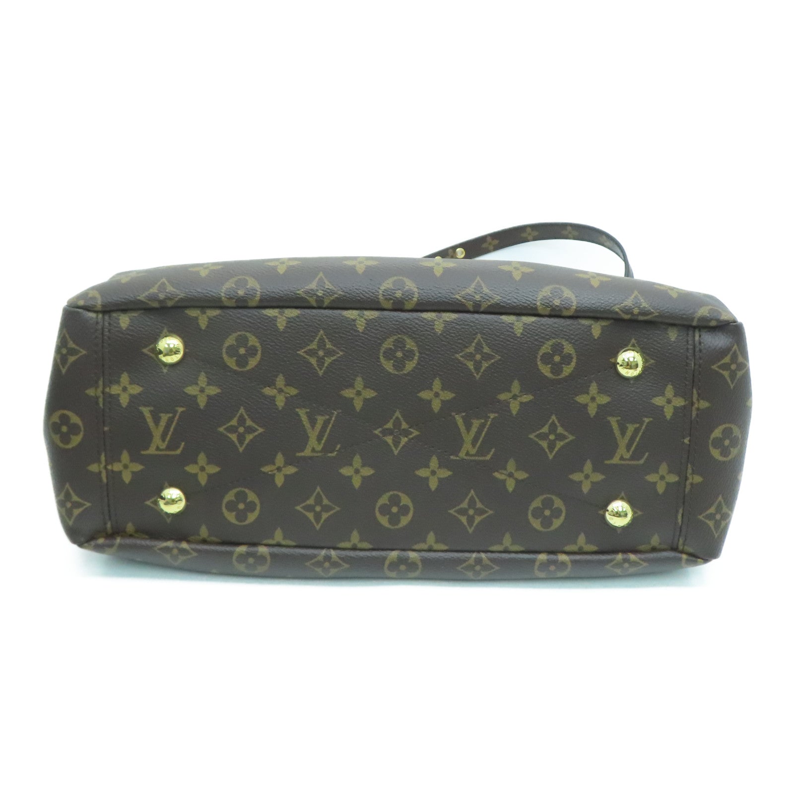 LOUIS VUITTON Monogram Pallas MM金扣手挽肩背两用袋啡色/红色