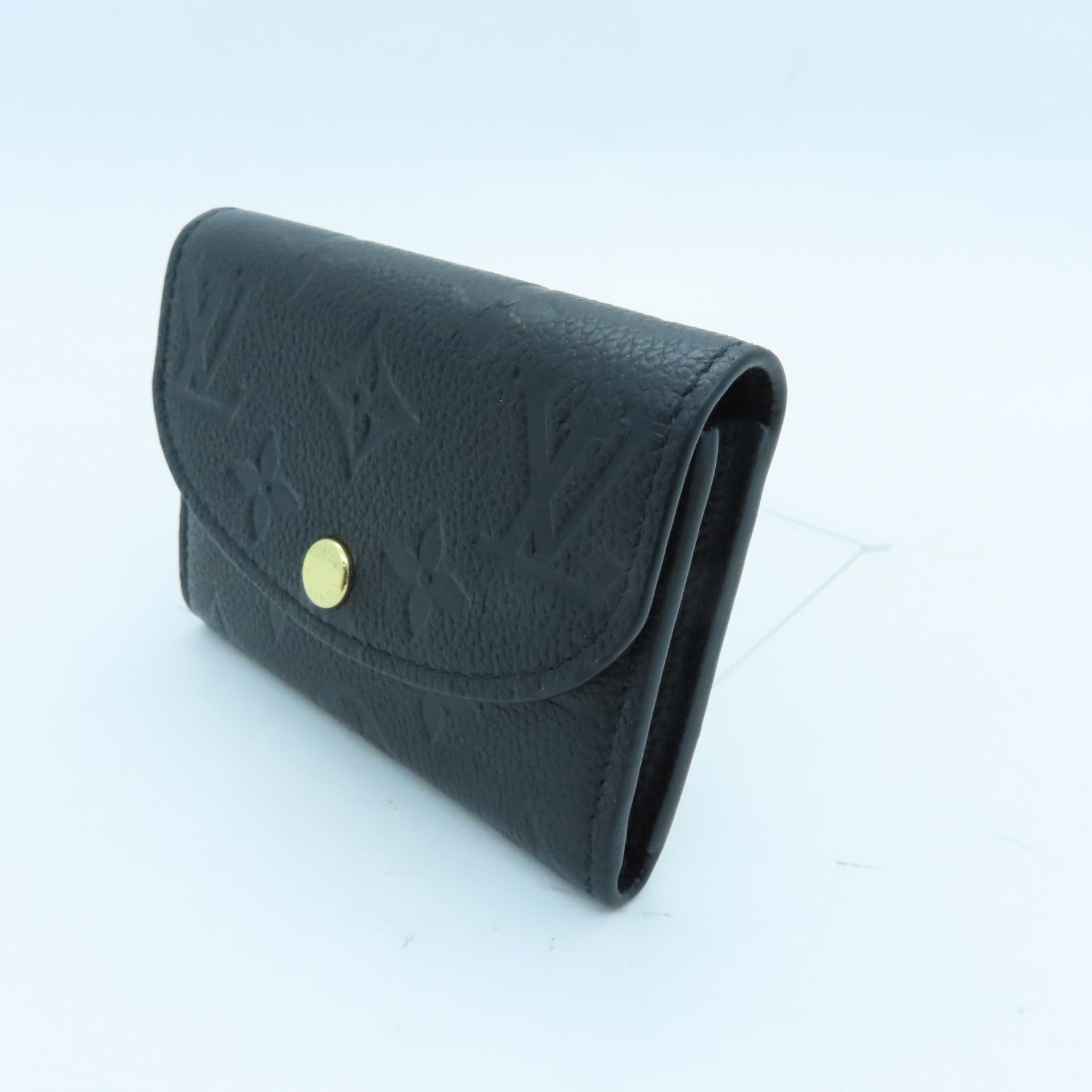 LOUIS VUITTON Monogram Empreinte Rosalie Coin Case Gold Buckle Coin Purse Black