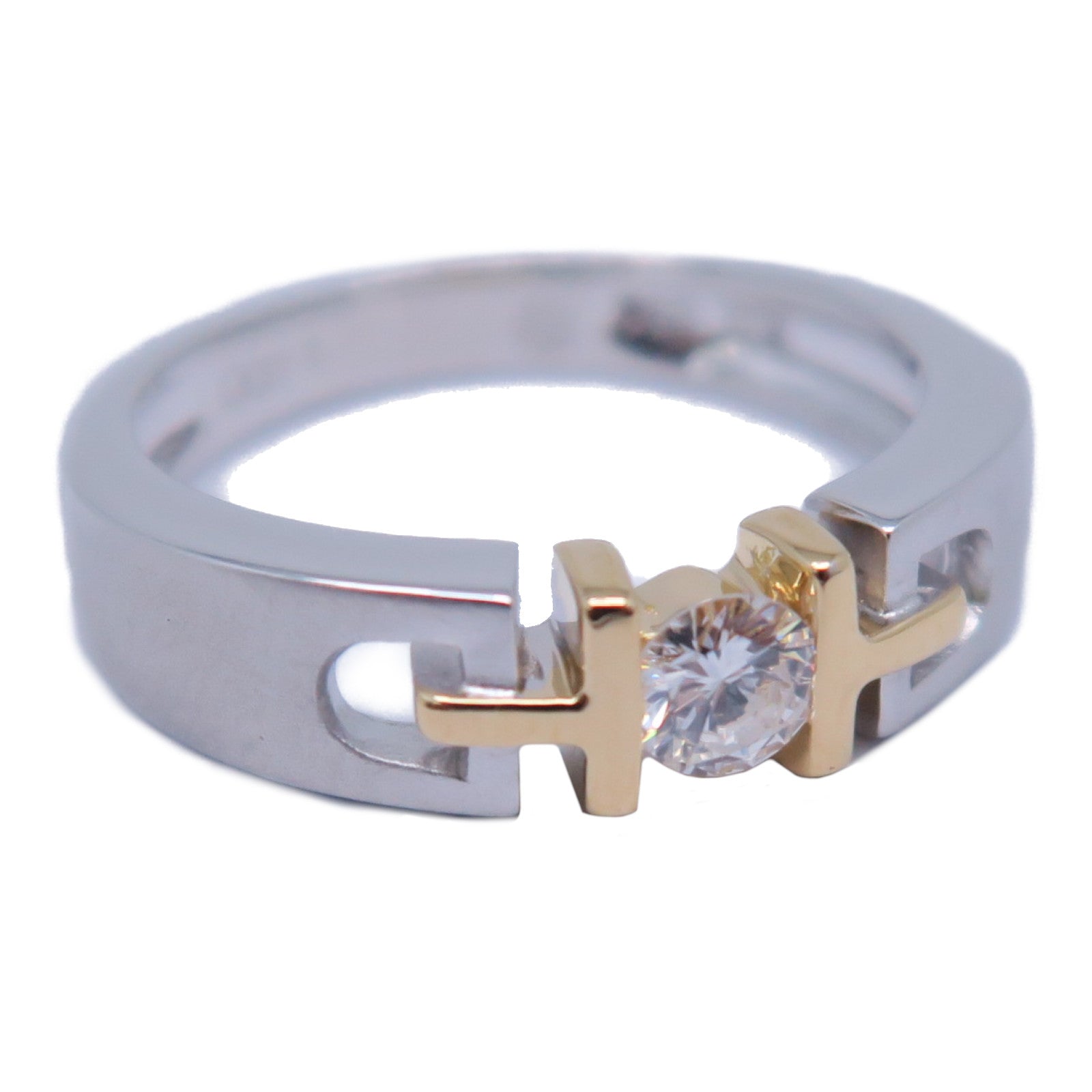 JEWELRY 18K白金/18K黃金Diamond Ring 0.21ct鑽石戒指US#6.75
