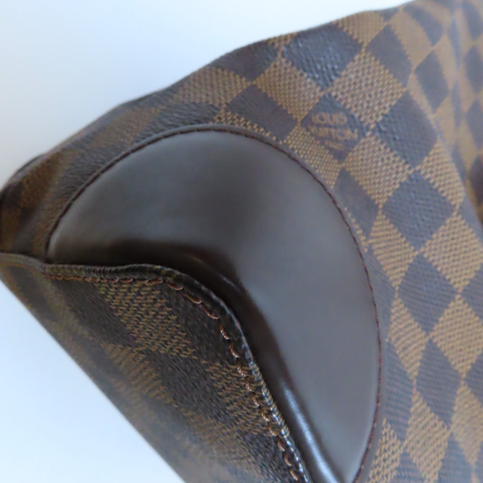 LOUIS VUITTON Damier Ebene Hampstead MM金扣肩背袋啡色