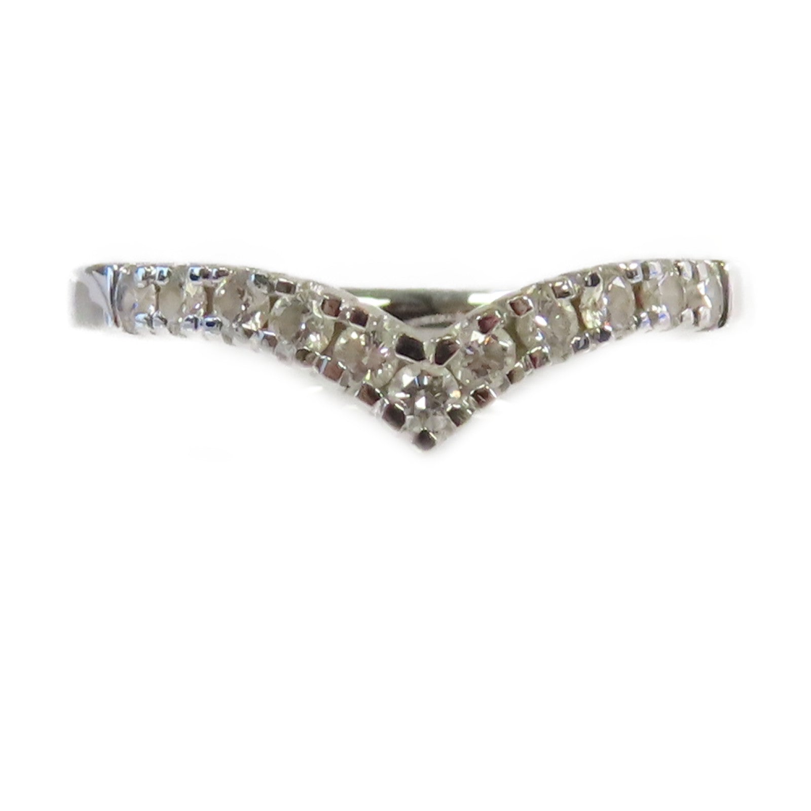 JEWELRY 18K白金/0.22ct鑽石Diamond Ring戒指US#5.75