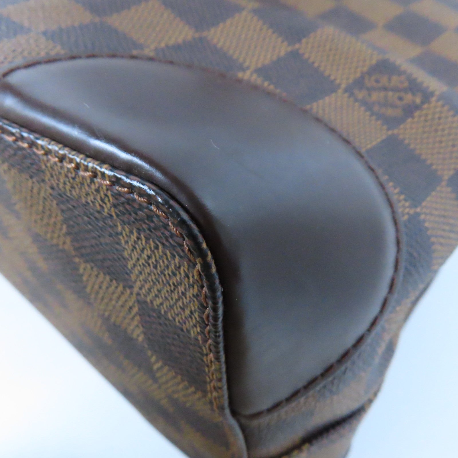LOUIS VUITTON Damier Ebene Hampstead MM金扣肩背袋啡色