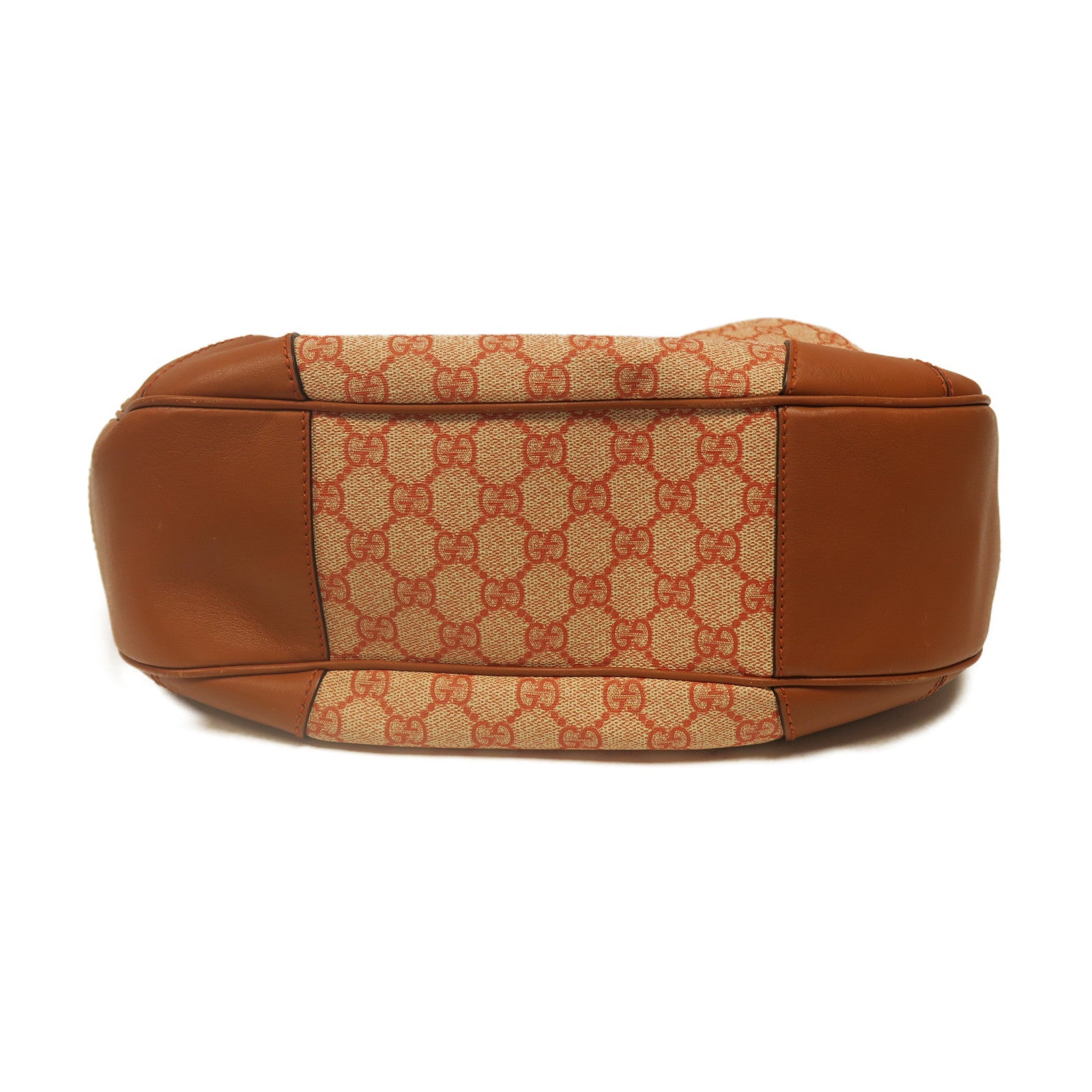 GUCCI 塗層帆布Shoulder Bag金扣肩背袋橙色