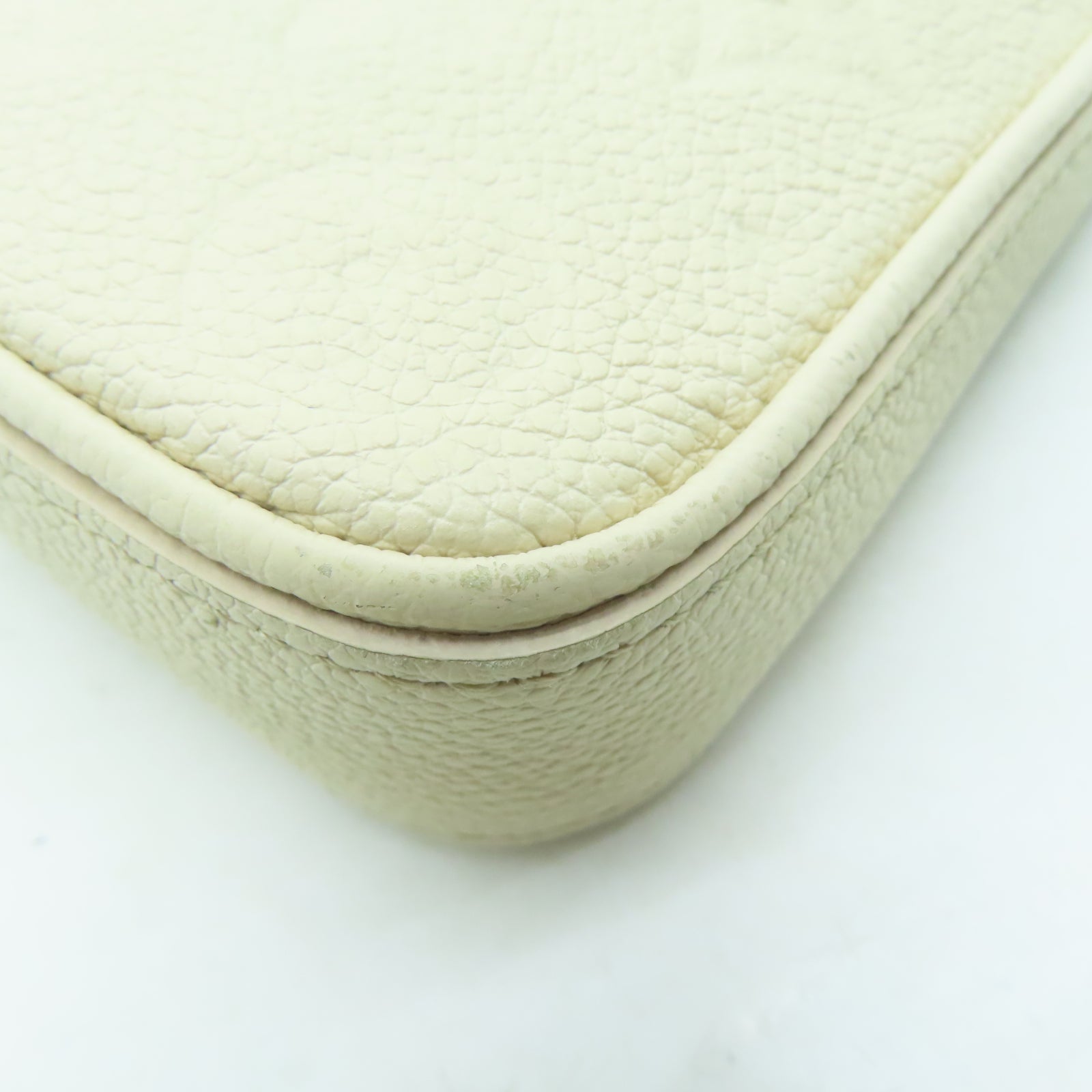 LOUIS VUITTON 【激減優惠】Monogram Empreinte Easy Pouch On Strap金扣肩背包米白色
