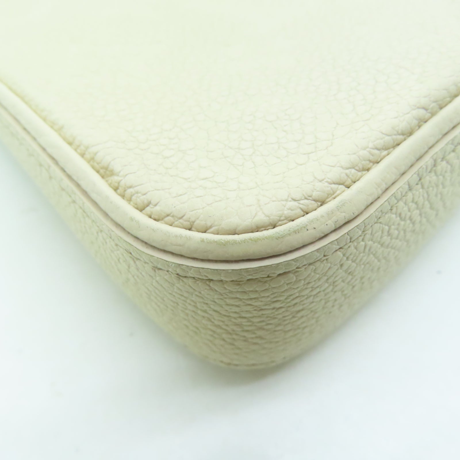 LOUIS VUITTON 【激減優惠】Monogram Empreinte Easy Pouch On Strap金扣肩背包米白色