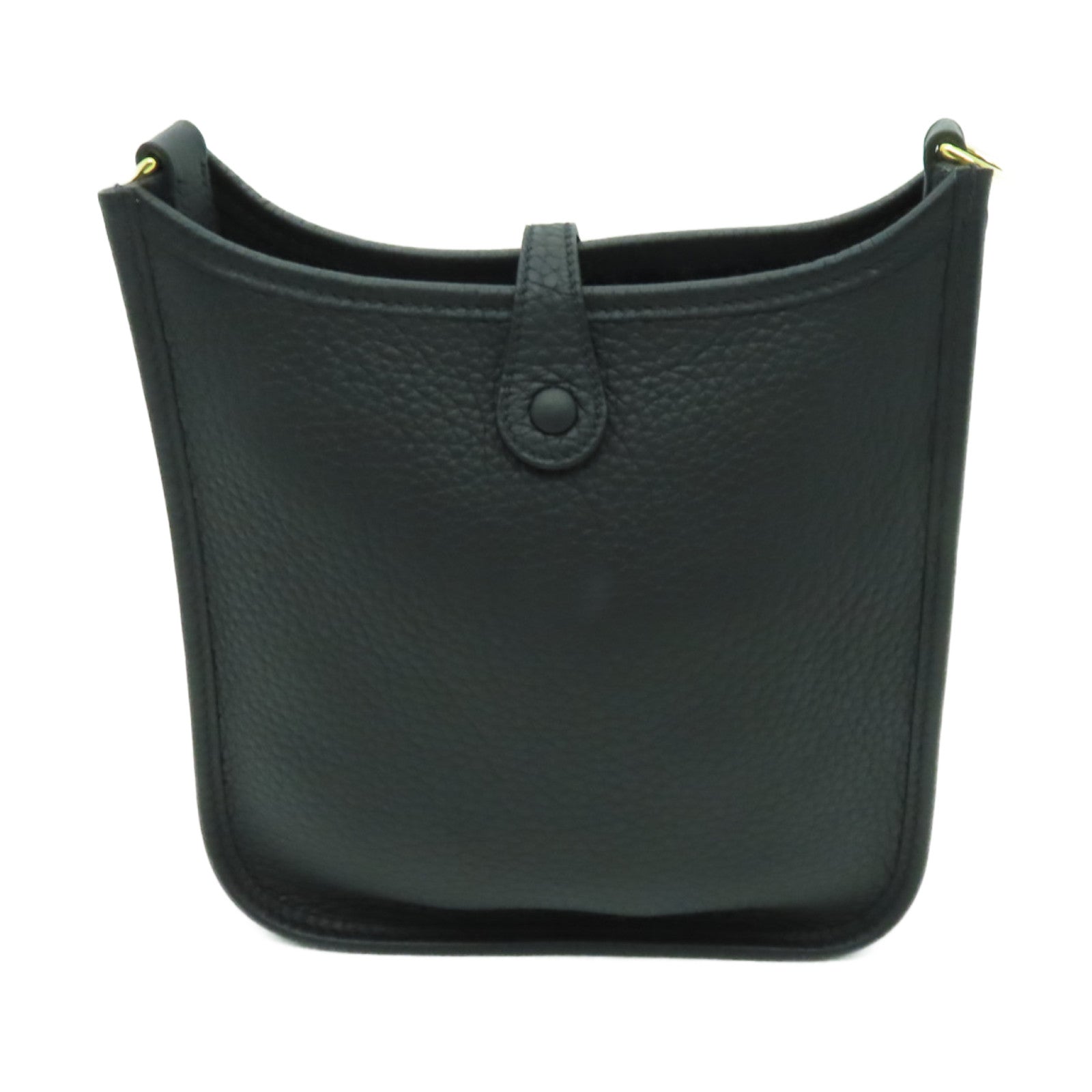 HERMES Clemence皮革Evelyne TPM金扣肩背袋黑色