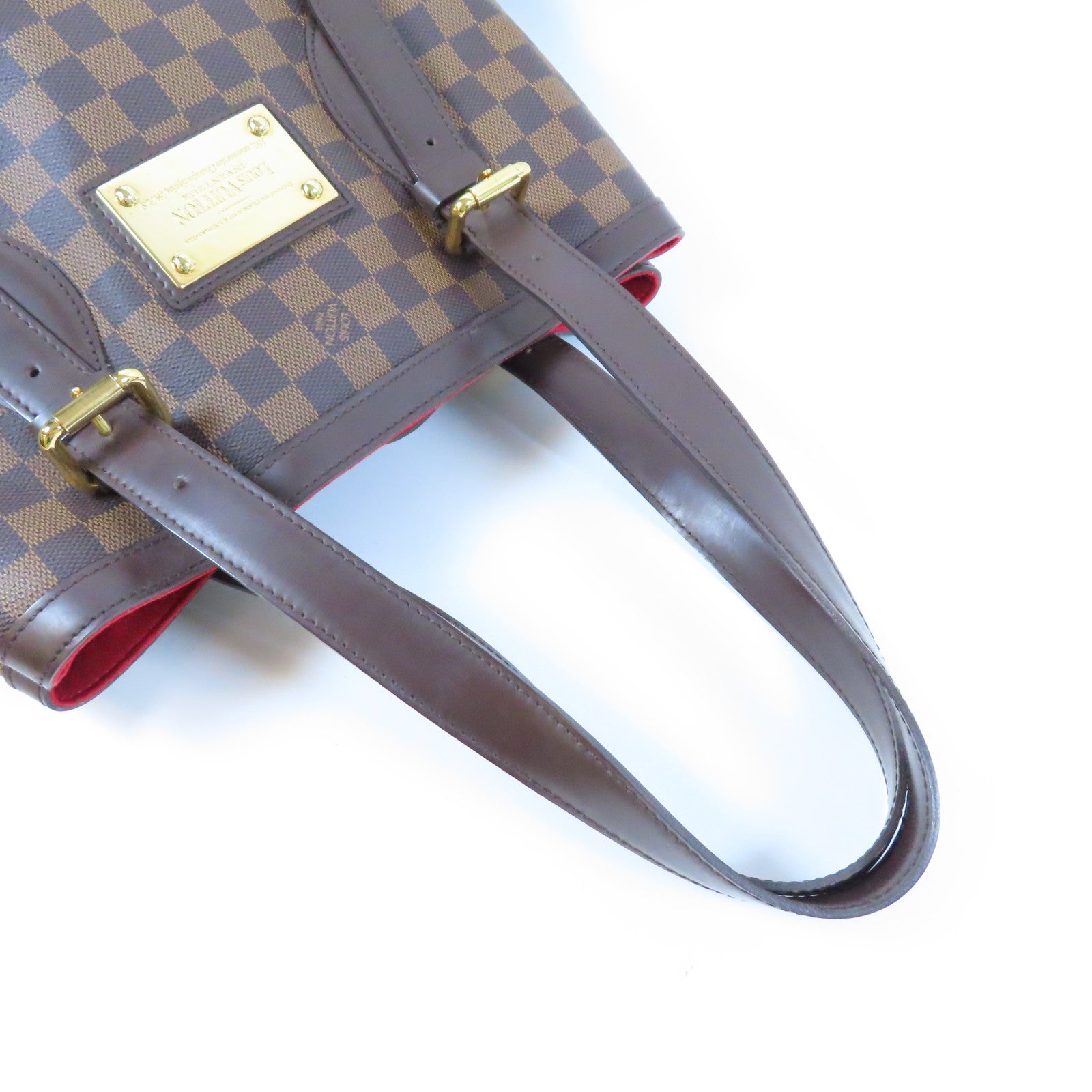 LOUIS VUITTON Damier Ebene Hampstead MM金扣肩背袋啡色