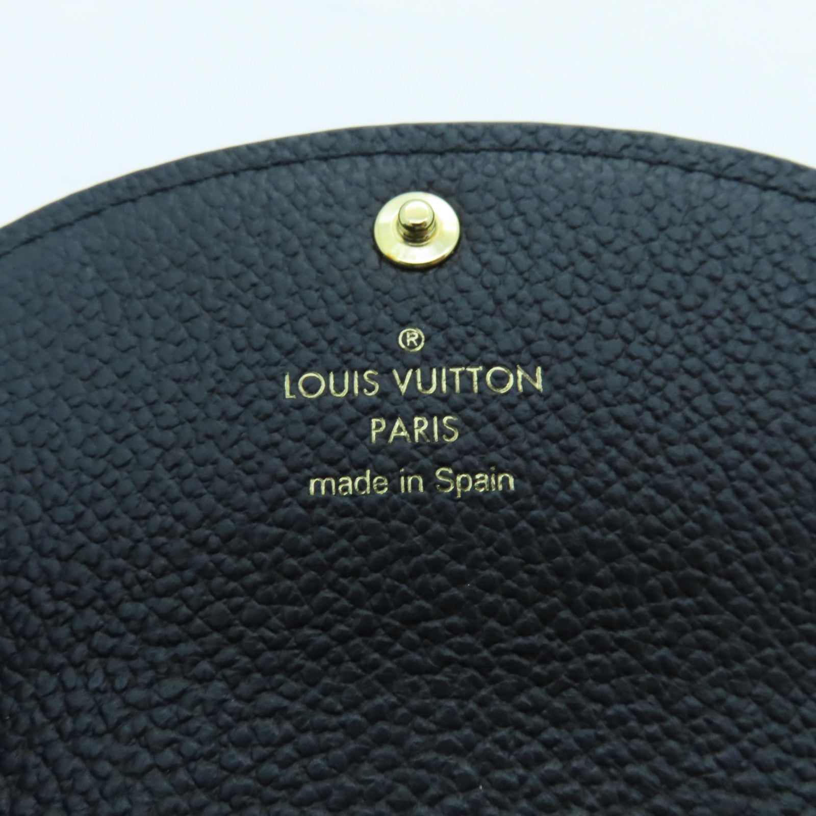 LOUIS VUITTON Monogram Empreinte Rosalie Coin Case Gold Buckle Coin Purse Black
