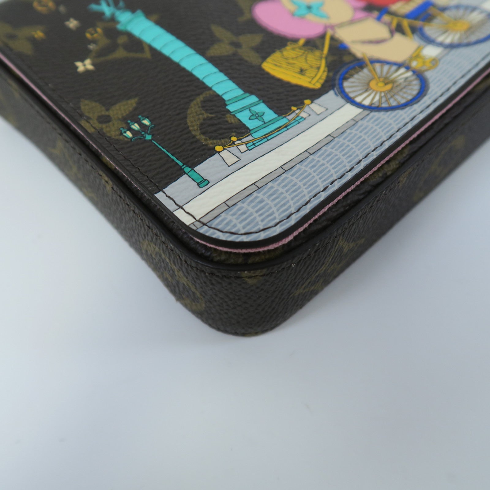LOUIS VUITTON Monogram Felicie Pochette金扣鏈帶肩背袋彩色
