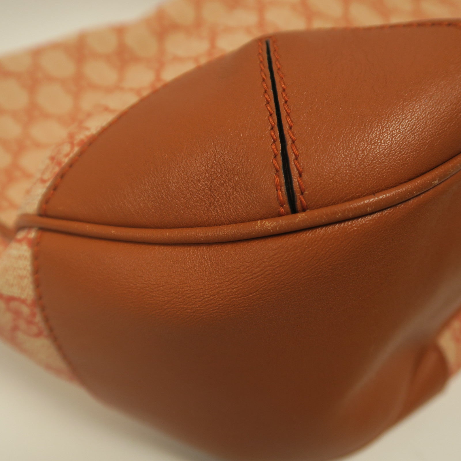 GUCCI 塗層帆布Shoulder Bag金扣肩背袋橙色