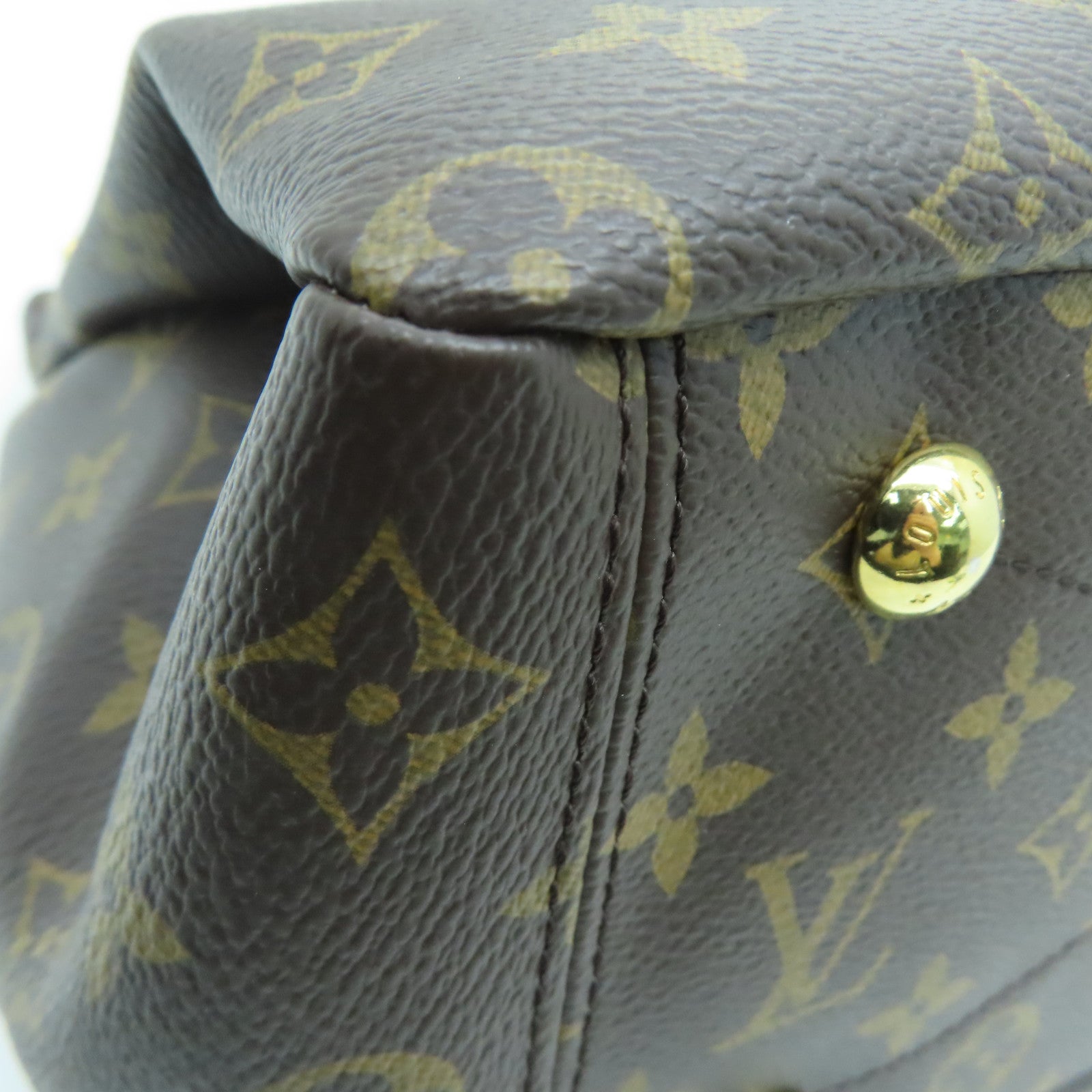 LOUIS VUITTON Monogram Pallas MM金扣手挽肩背两用袋啡色/红色
