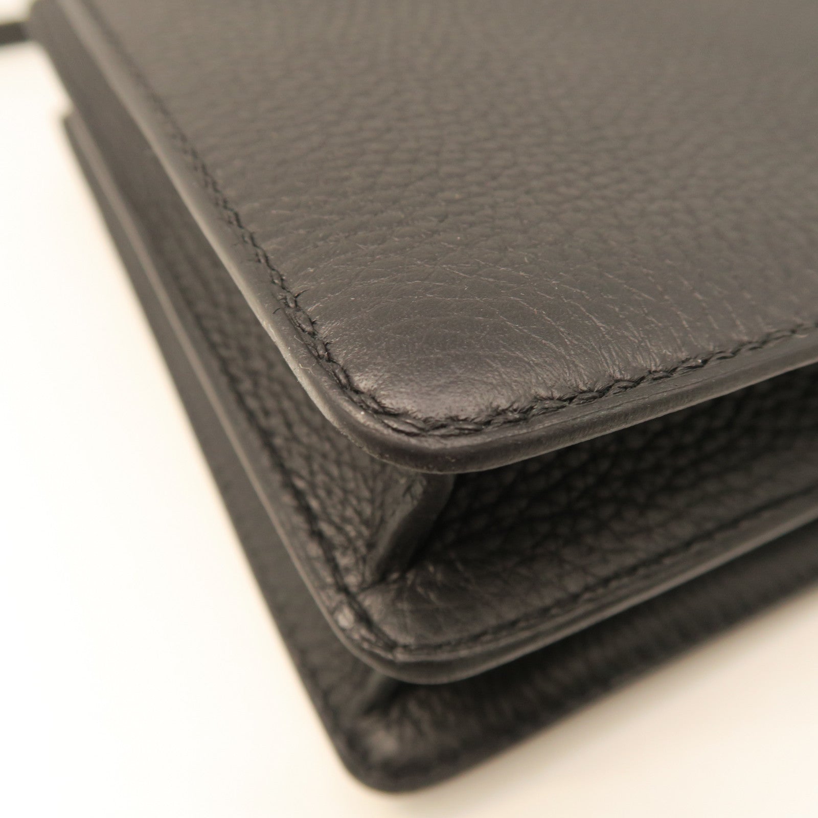 HERMES Clemence皮革Roulis 23银扣肩背袋黑色