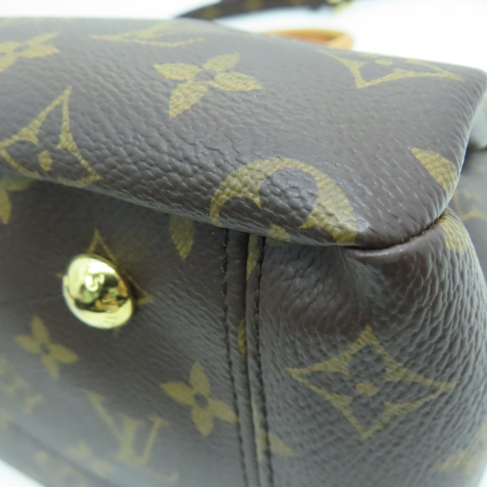 LOUIS VUITTON Monogram Pallas MM金扣手挽肩背两用袋啡色/红色