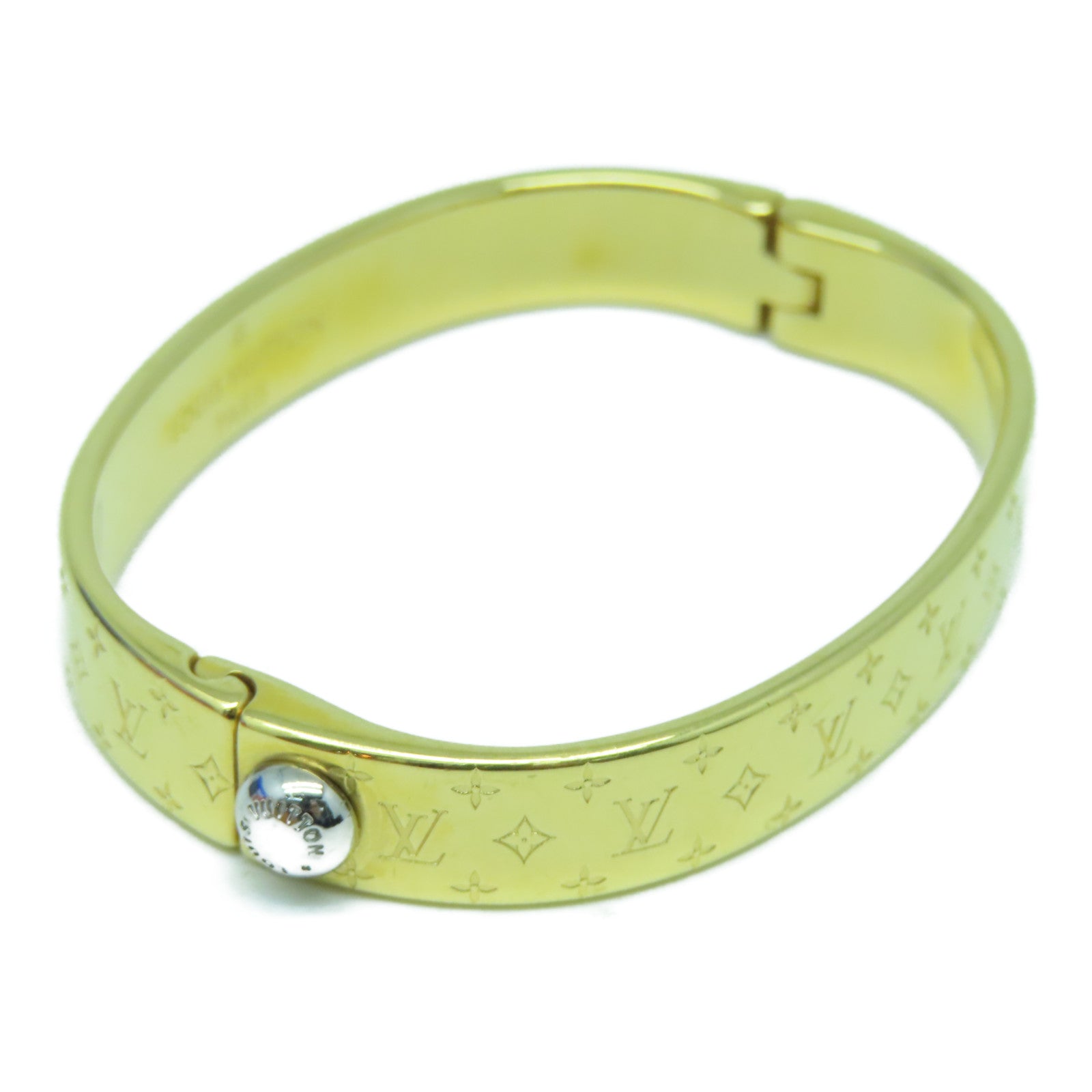 LOUIS VUITTON Brass Nanogram Bracelet手鐲金色