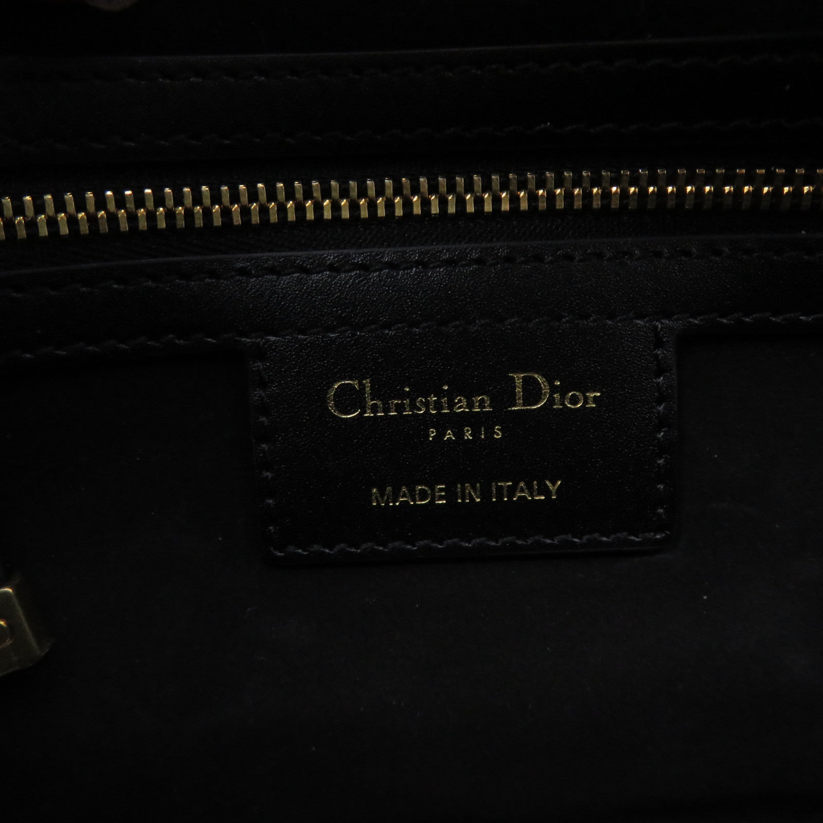 Dior Calfskin Leather 30 Montaigne Avenue Shoulder Bag Chain Strap Shoulder Bag Black