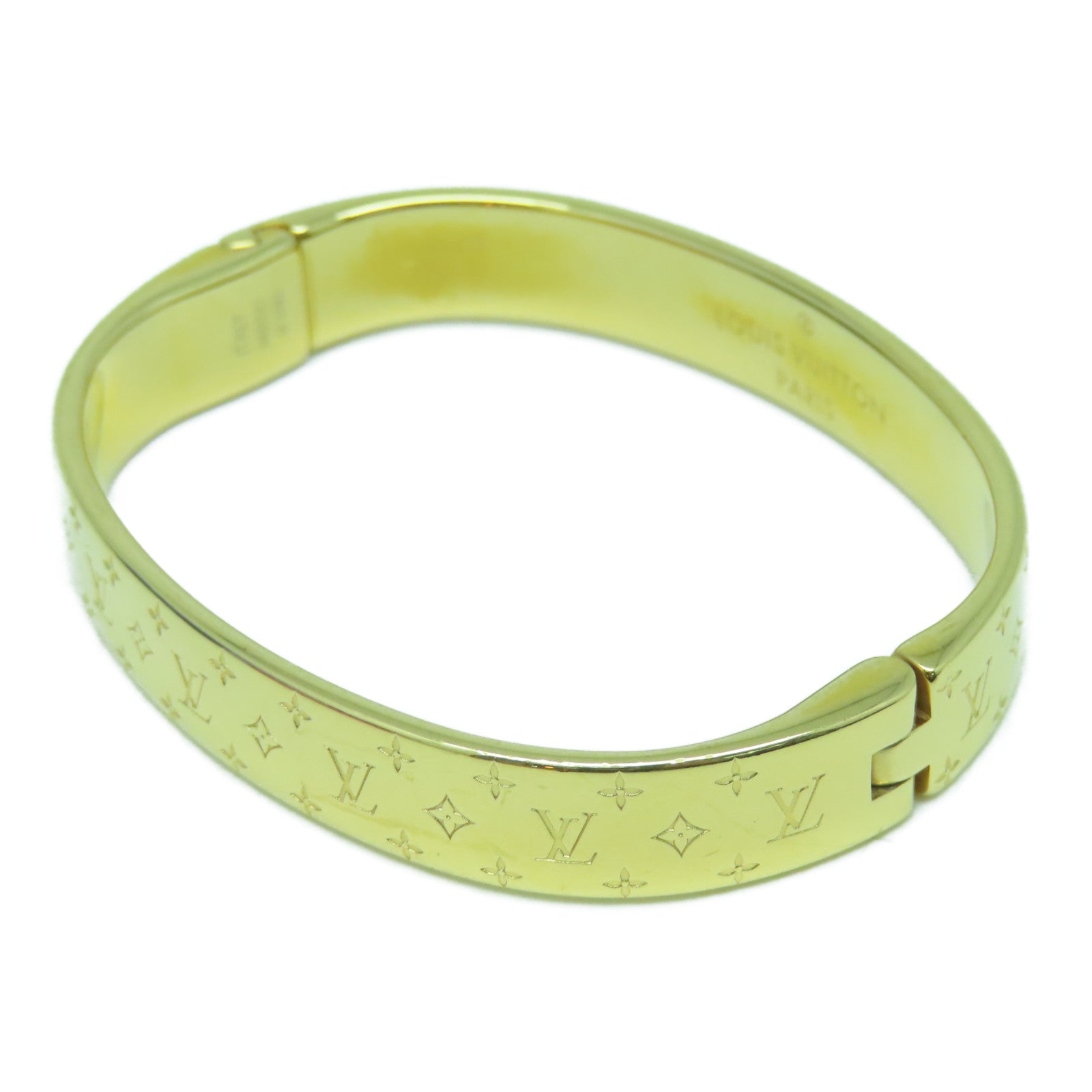 LOUIS VUITTON Brass Nanogram Bracelet手鐲金色