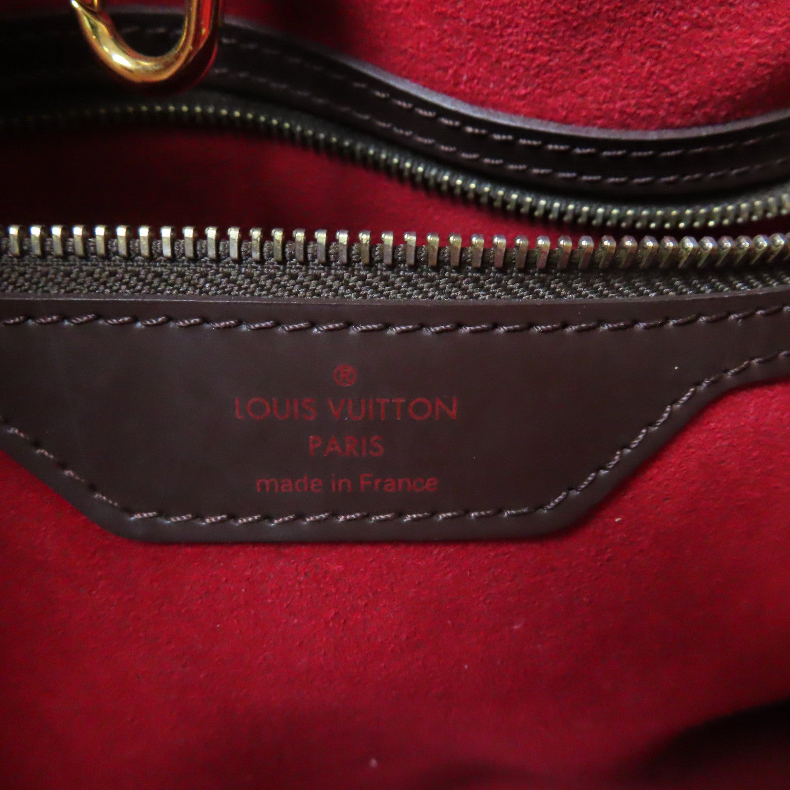 LOUIS VUITTON Damier Ebene Hampstead MM金扣肩背袋啡色