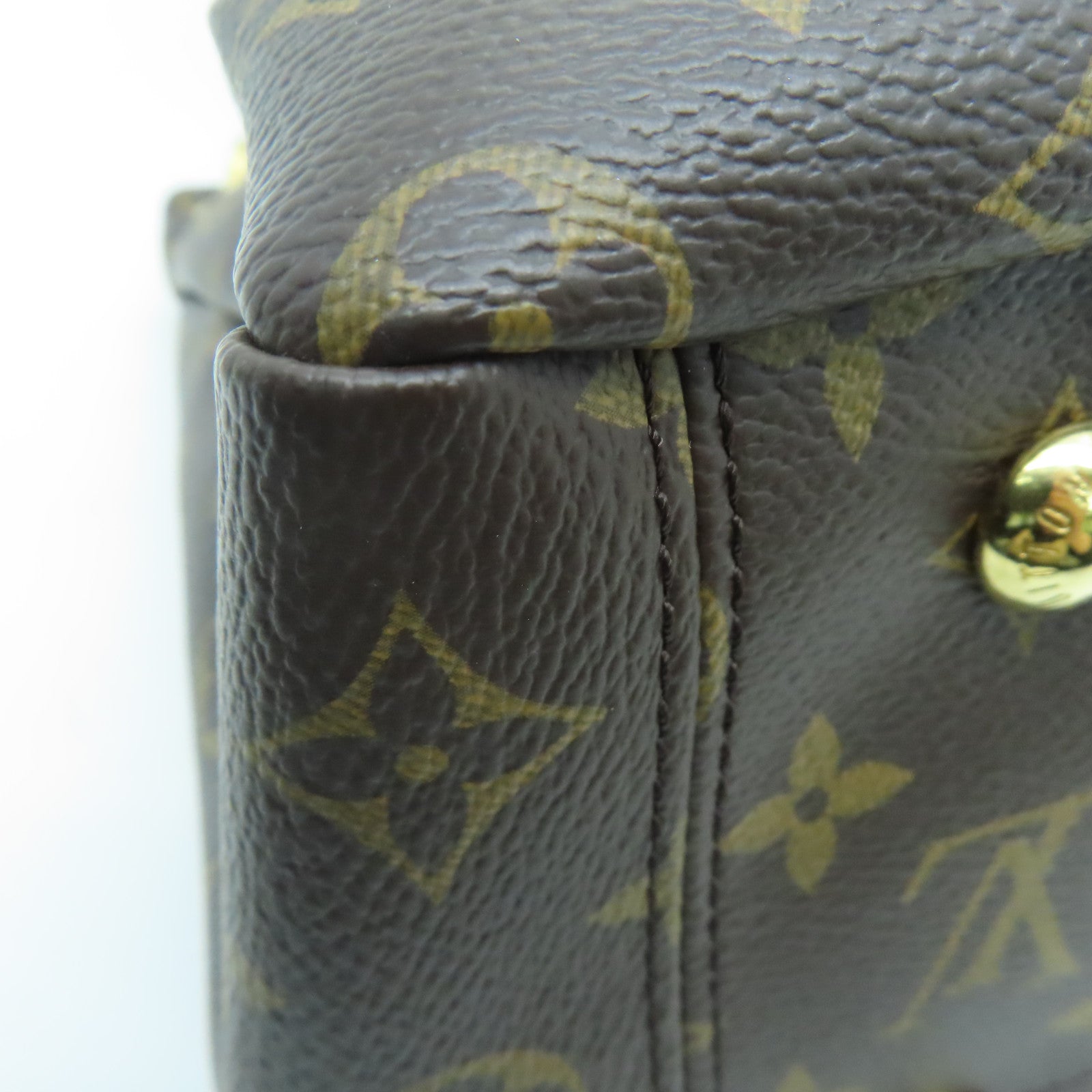 LOUIS VUITTON Monogram Pallas MM金扣手挽肩背两用袋啡色/红色