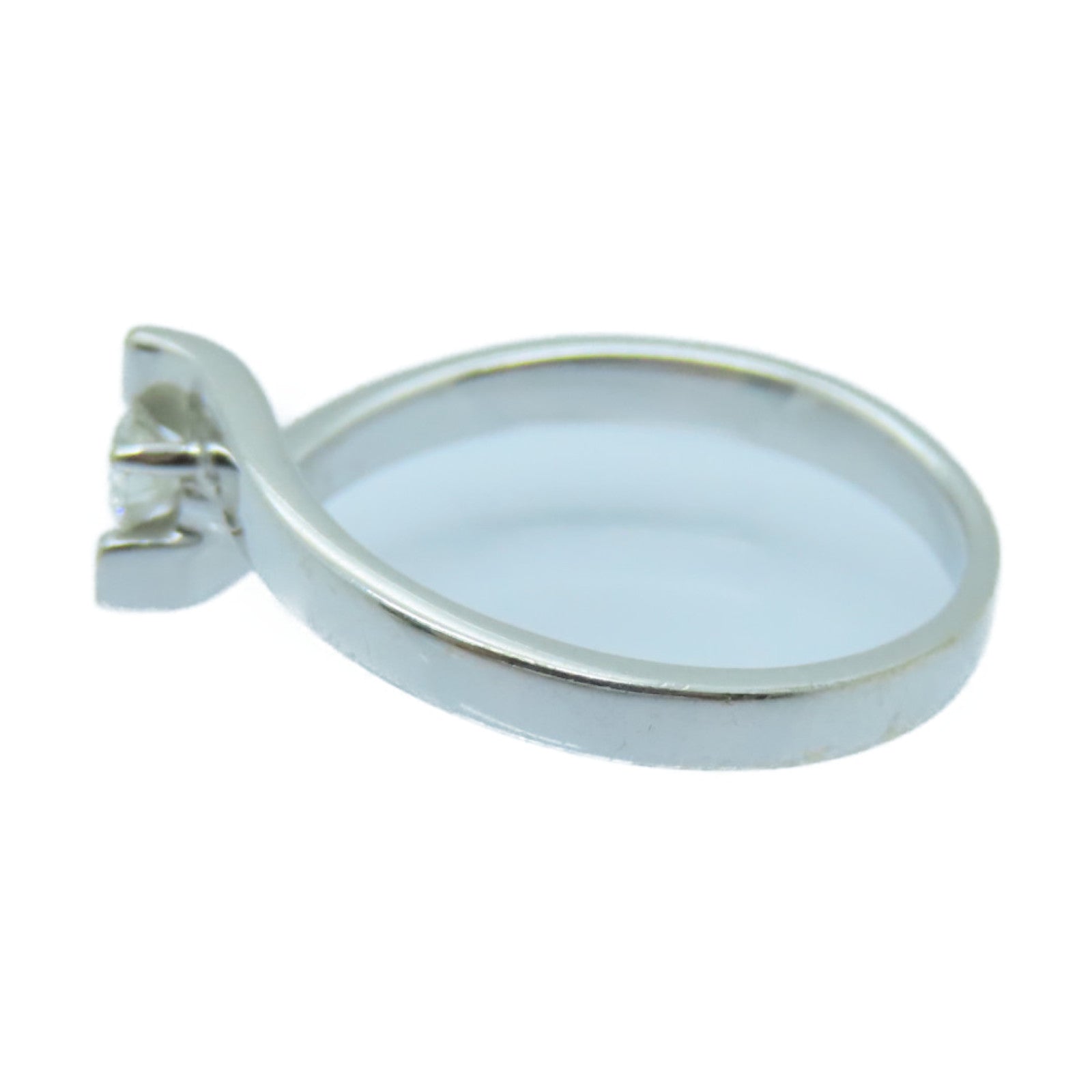 JEWELRY 18K白金Diamond Ring 0.11ct鑽石戒指US#5銀色