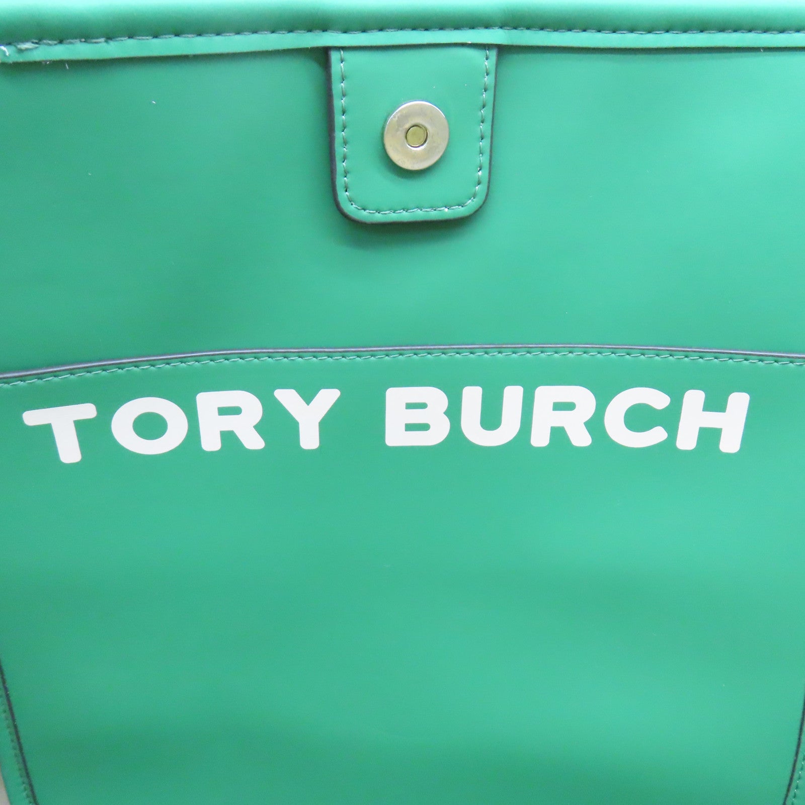 Tory Burch 塗層帆布Tote Bag肩背袋綠色