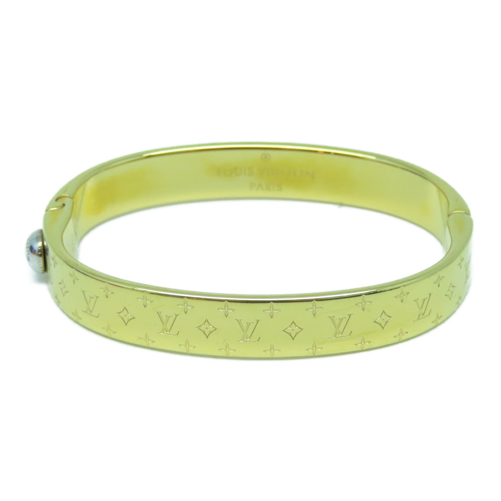 LOUIS VUITTON Brass Nanogram Bracelet手鐲金色