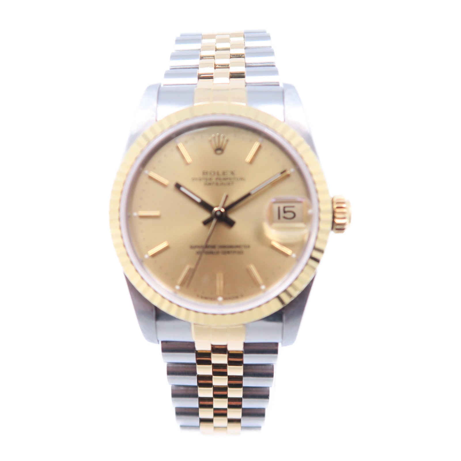 ROLEX 18K黃金/不鏽鋼Datejust 31手錶自動機芯金色