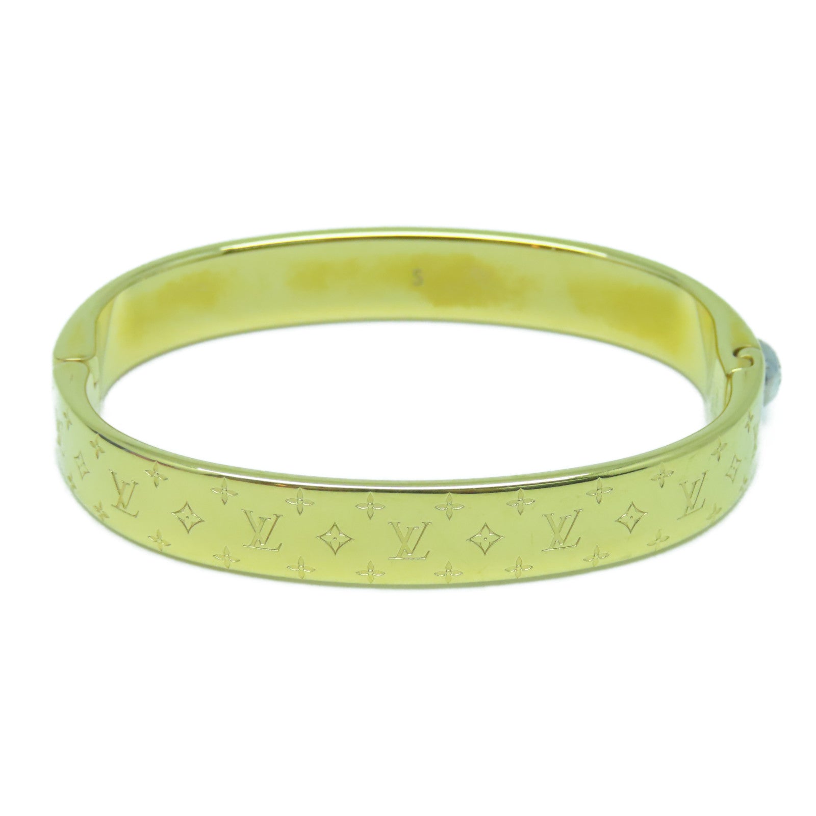 LOUIS VUITTON Brass Nanogram Bracelet手鐲金色
