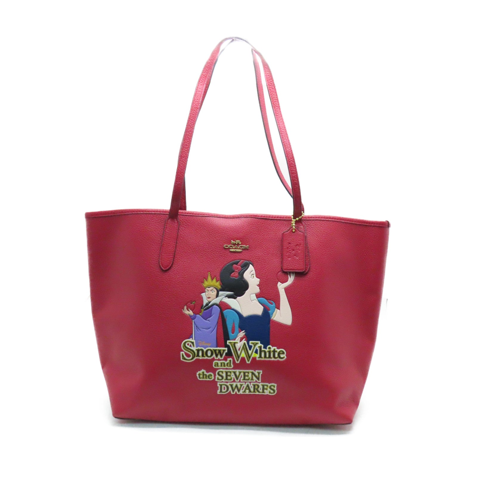 COACH 牛皮皮革Tote Bag肩背袋紅色