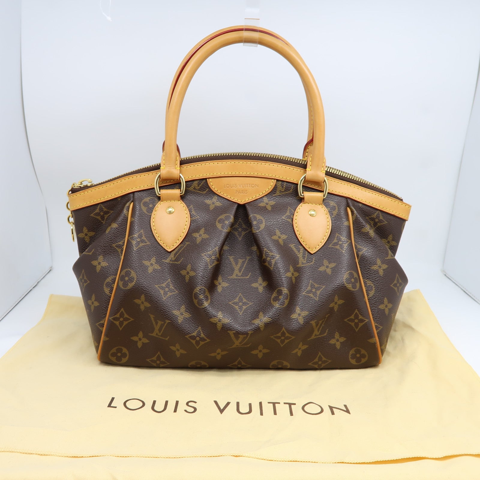 LOUIS VUITTON Monogram Tivoli PM金扣手挽袋啡色