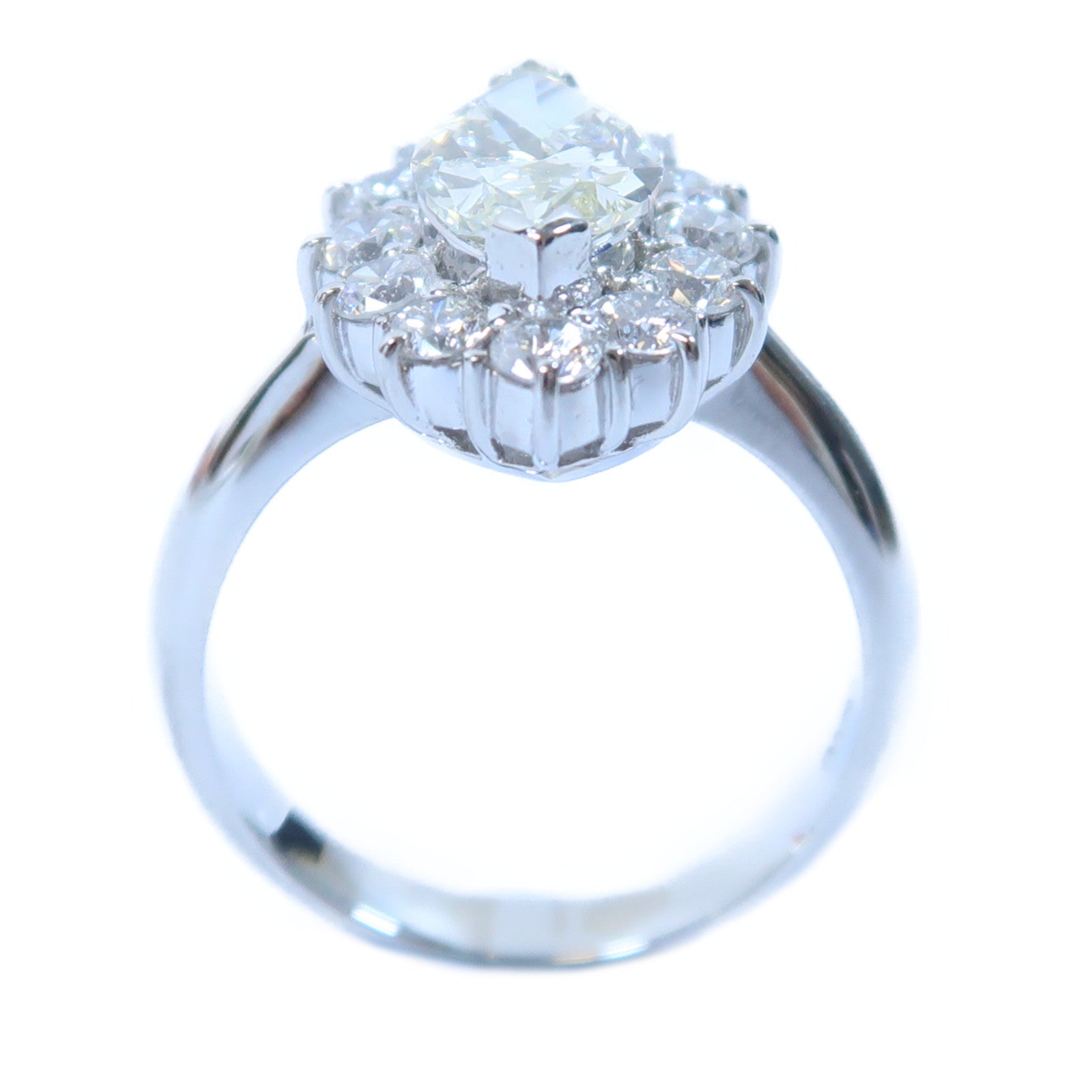 JEWELRY PT900鉑金Marquise Diamond Ring 0.75ct/1.021ct鑽石戒指US#5