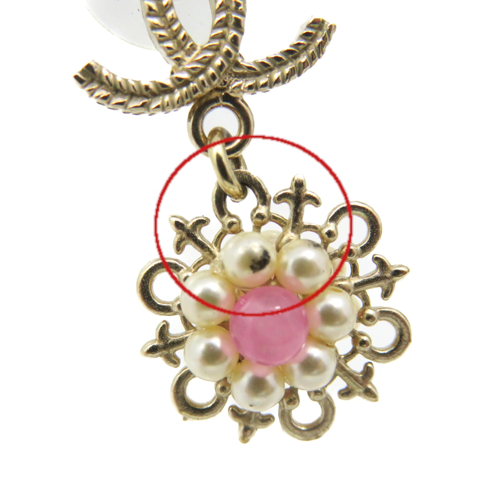 CHANEL 金属/仿珍珠Earrings耳环彩色/金色