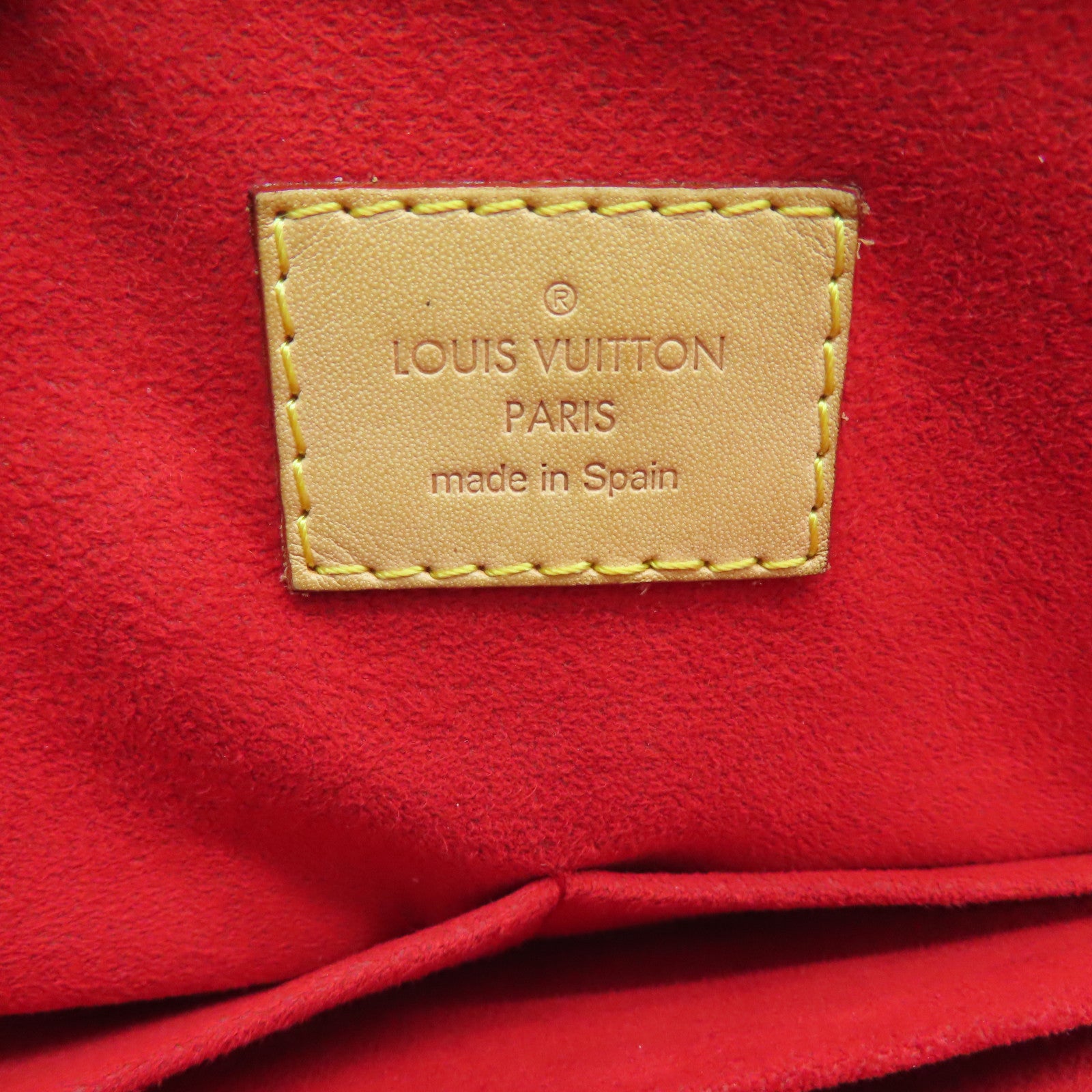 LOUIS VUITTON Monogram Pallas MM金扣手挽肩背两用袋啡色/红色