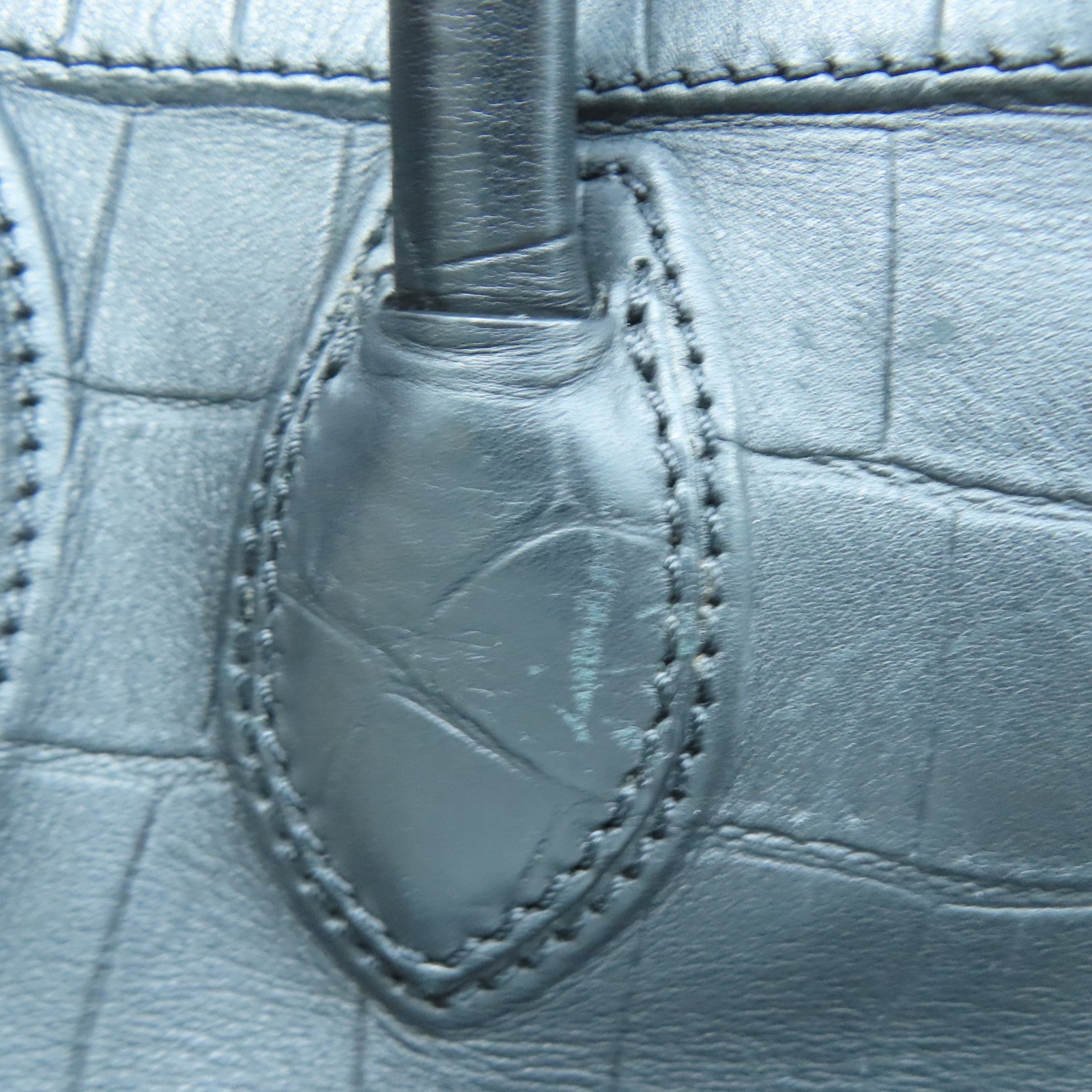 CELINE 牛皮皮革Luggage黑扣手挽袋黑色