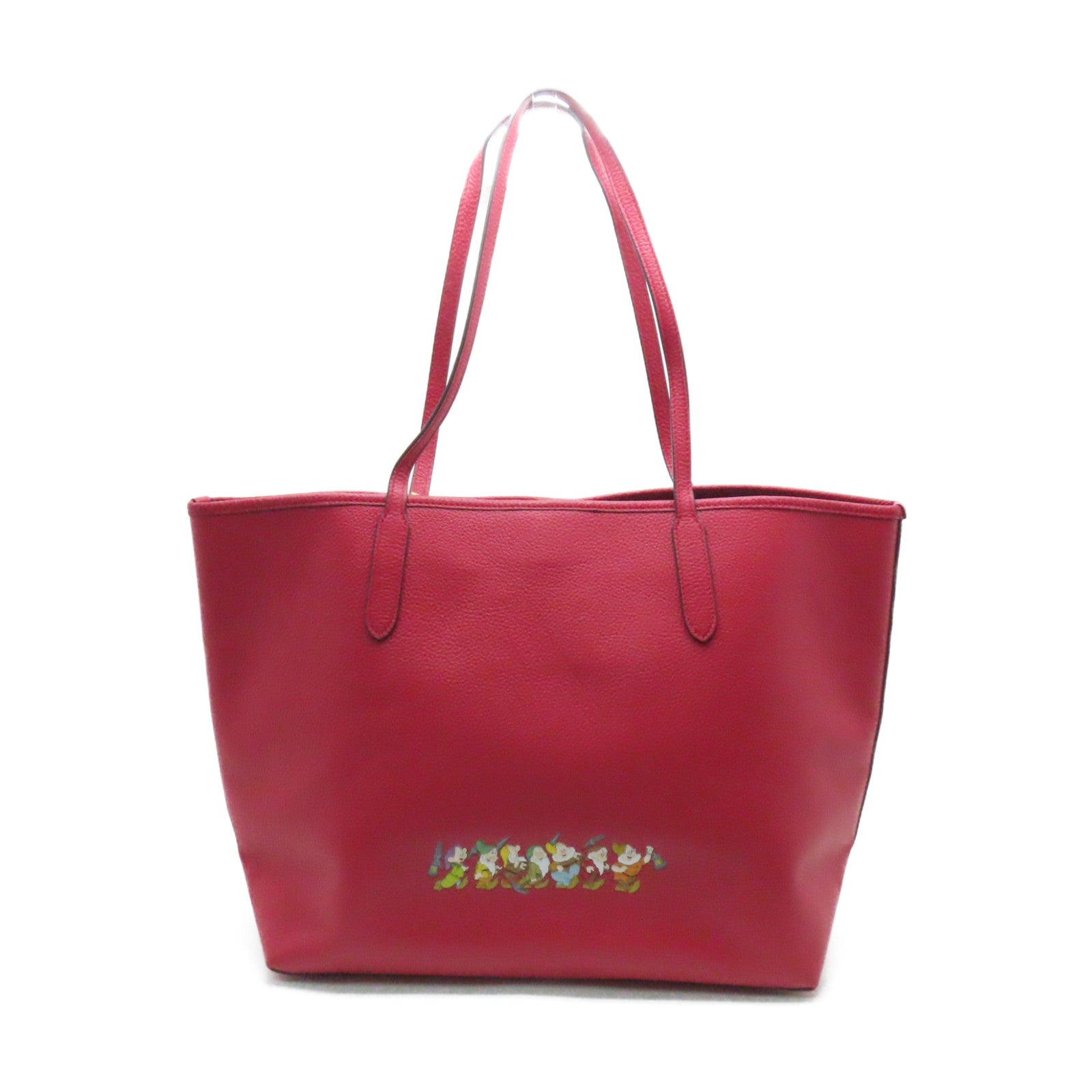 COACH 牛皮皮革Tote Bag肩背袋紅色