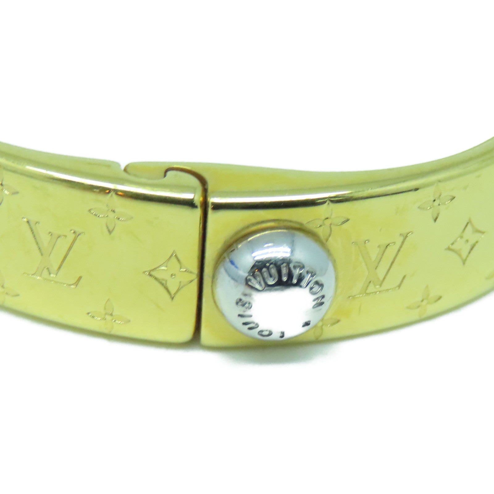 LOUIS VUITTON Brass Nanogram Bracelet手鐲金色