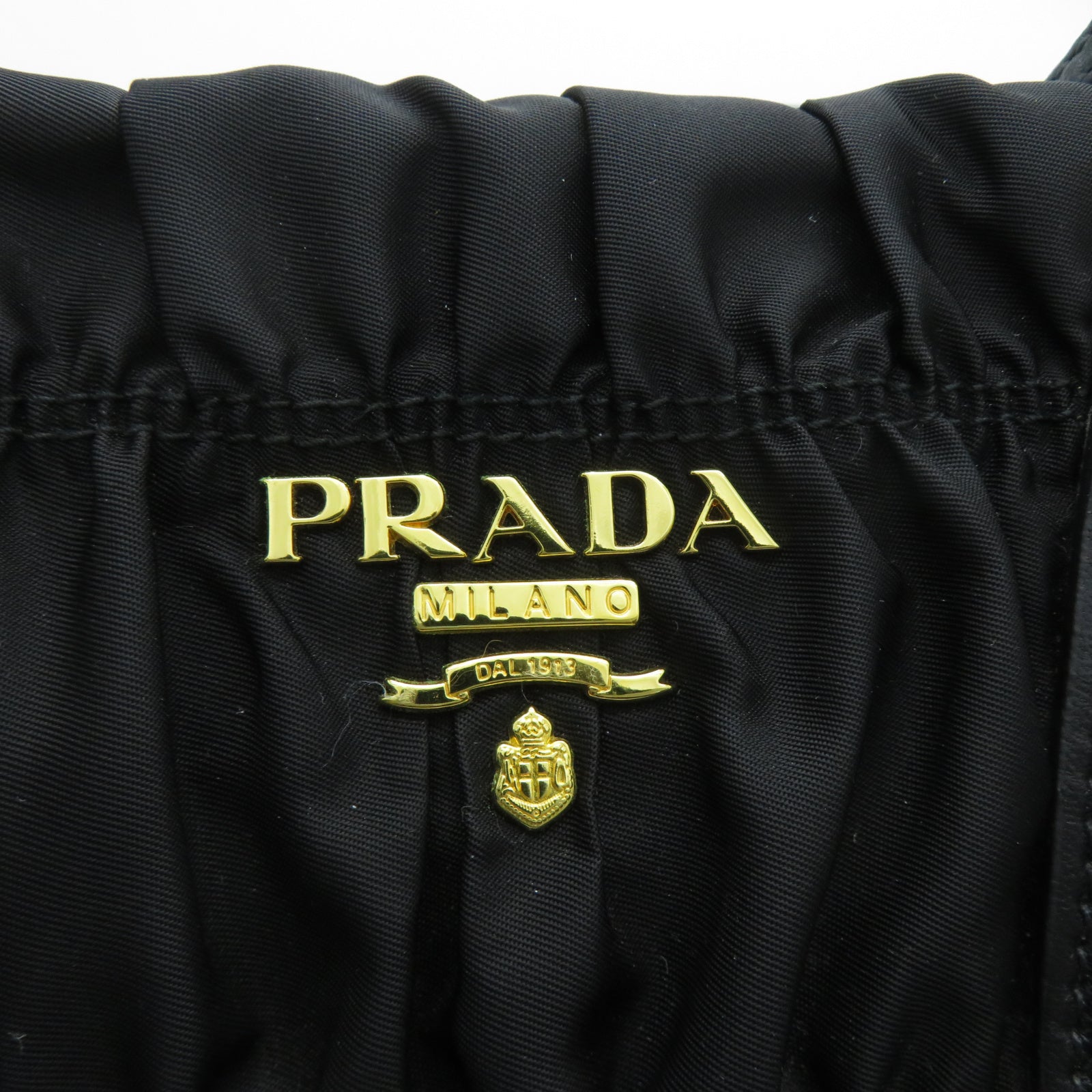 PRADA 尼龍2 Way Shoulder金扣手挽肩背兩用袋黑色