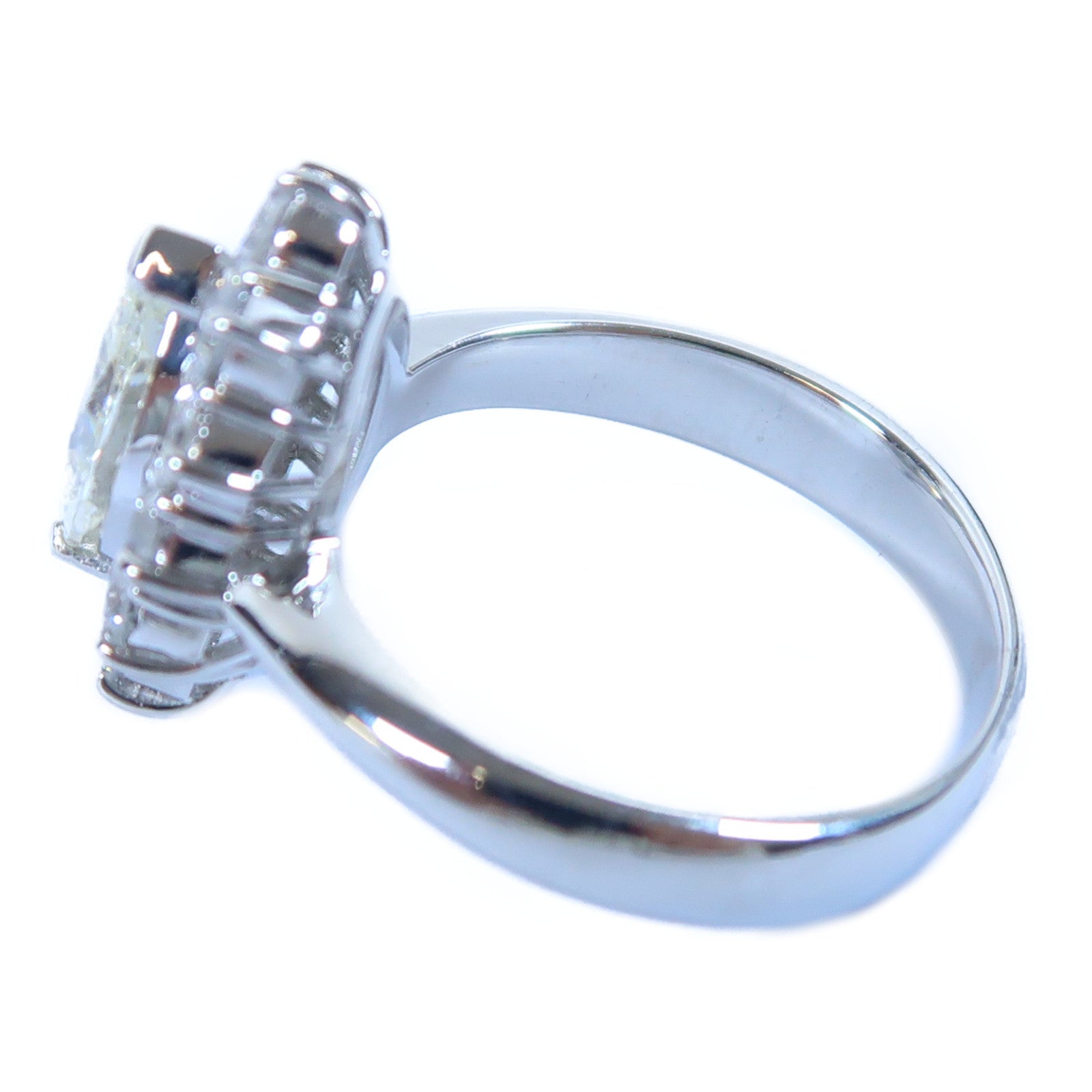 JEWELRY PT900鉑金Marquise Diamond Ring 0.75ct/1.021ct鑽石戒指US#5
