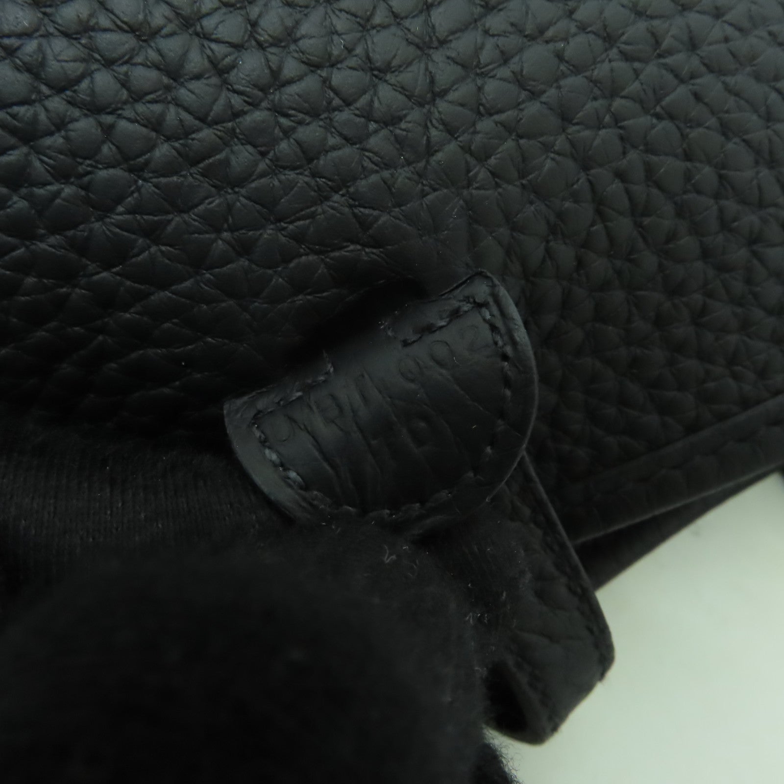 HERMES Clemence皮革Evelyne TPM金扣肩背袋黑色
