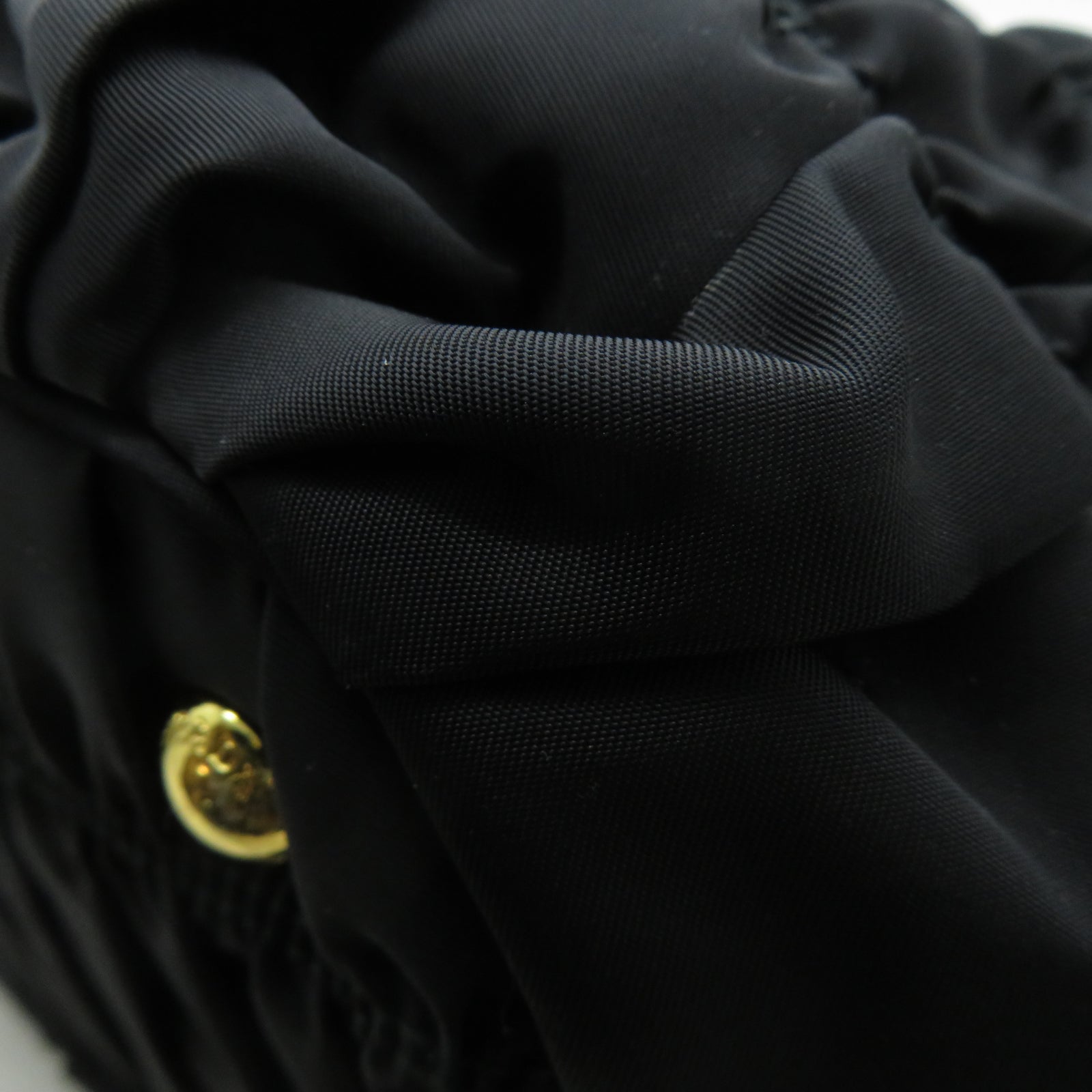PRADA 尼龍2 Way Shoulder金扣手挽肩背兩用袋黑色