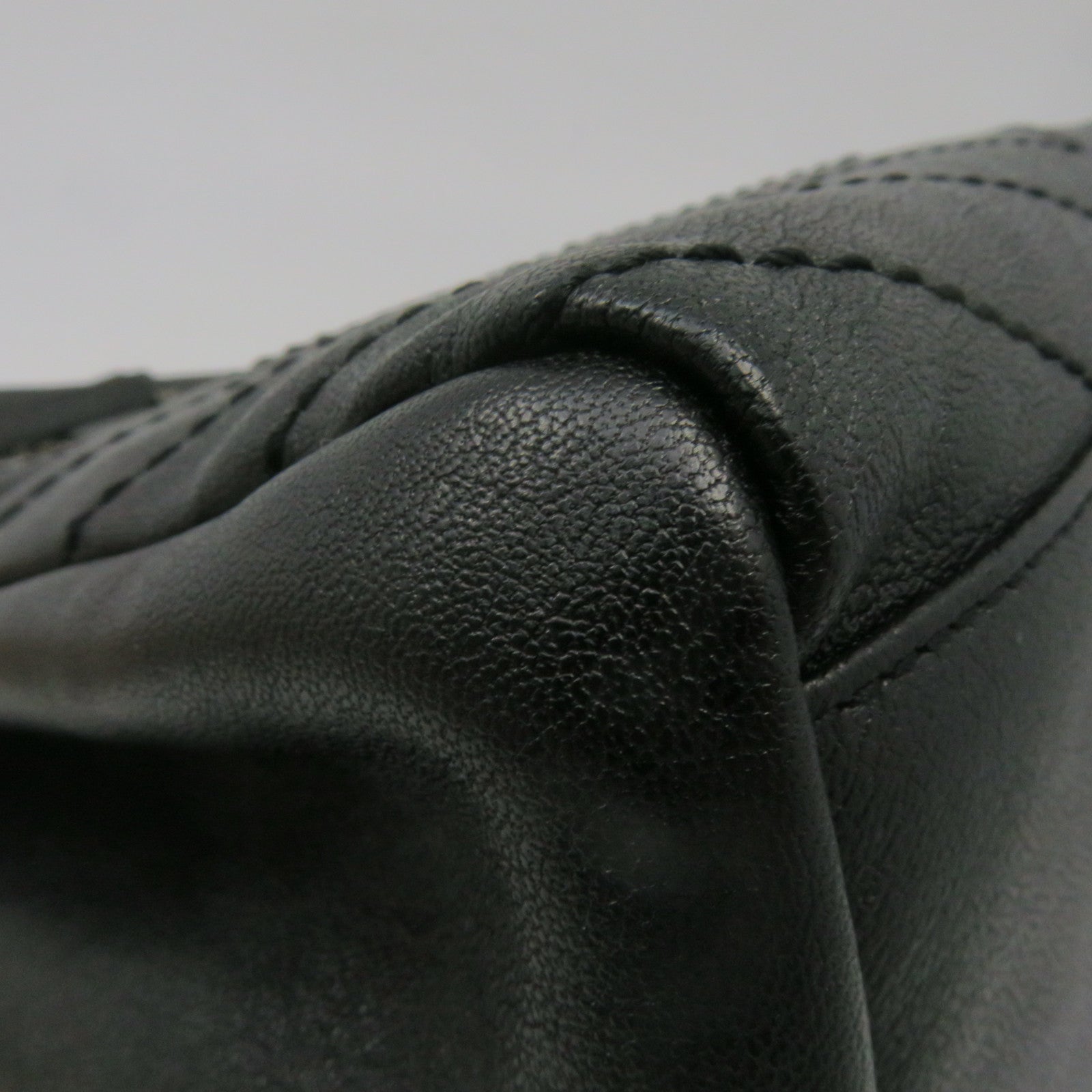 SAINT LAURENT 牛皮皮革2 way Shoulder銀扣鏈帶肩背袋黑色