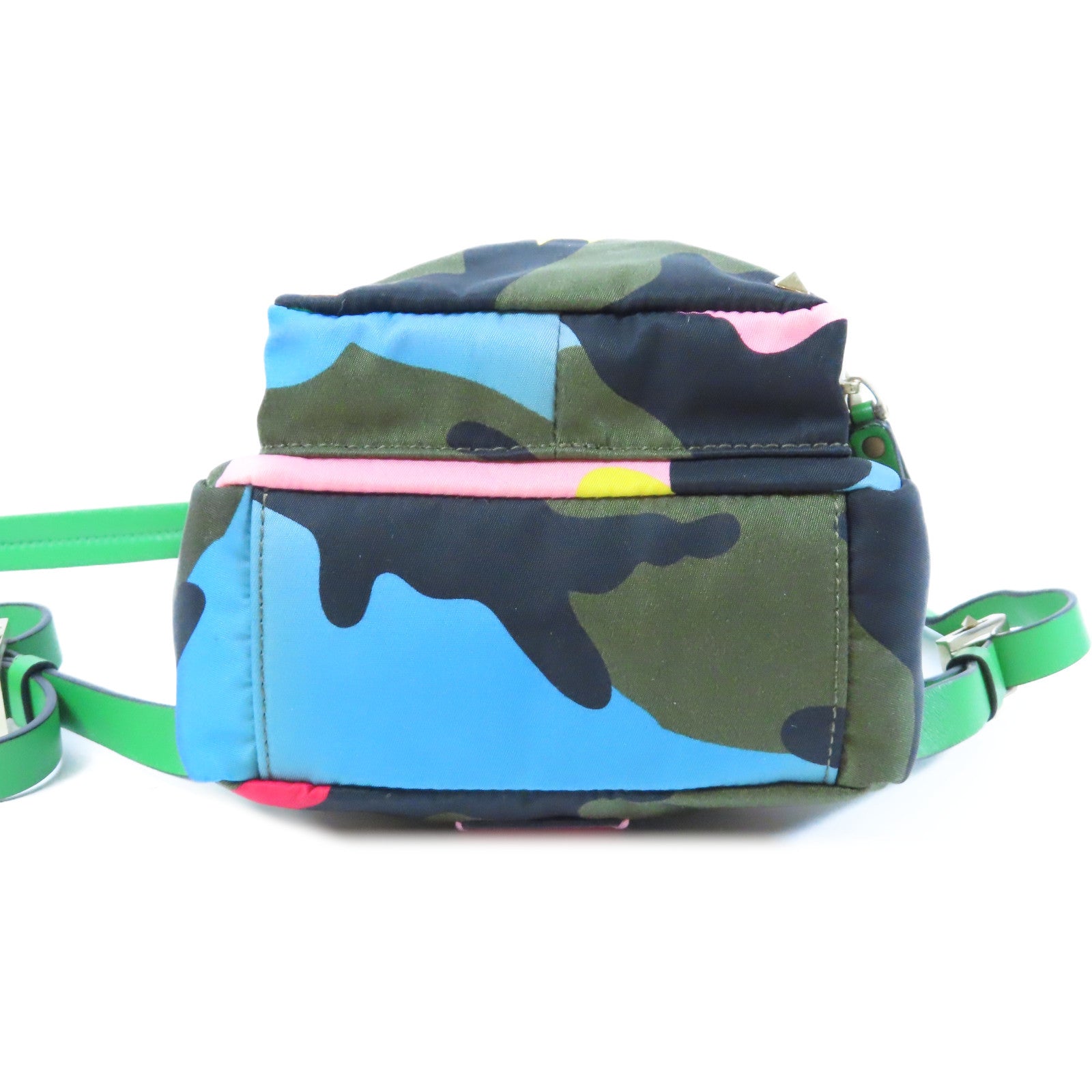 Valentino 帆布Rucksack金扣背包綠色