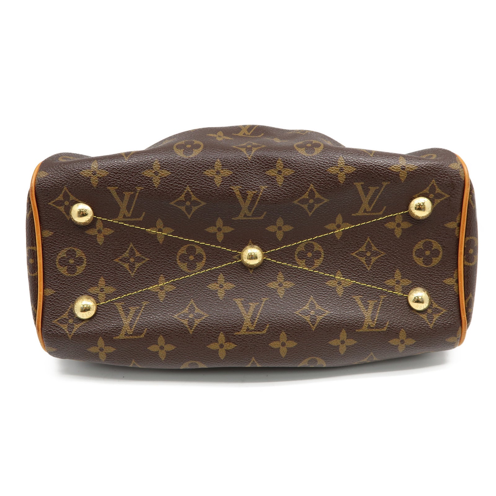 LOUIS VUITTON Monogram Tivoli PM金扣手挽袋啡色