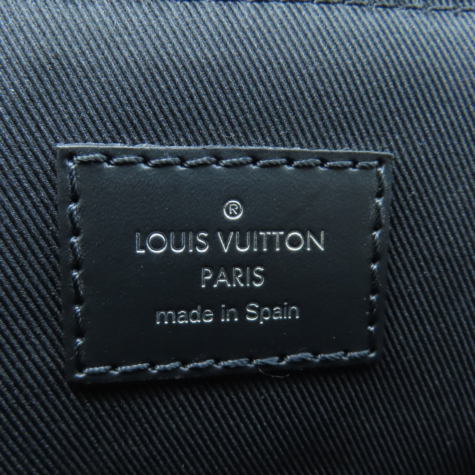 LOUIS VUITTON Monogram Eclipse District PM Silver Buckle Shoulder Bag Black/Gray