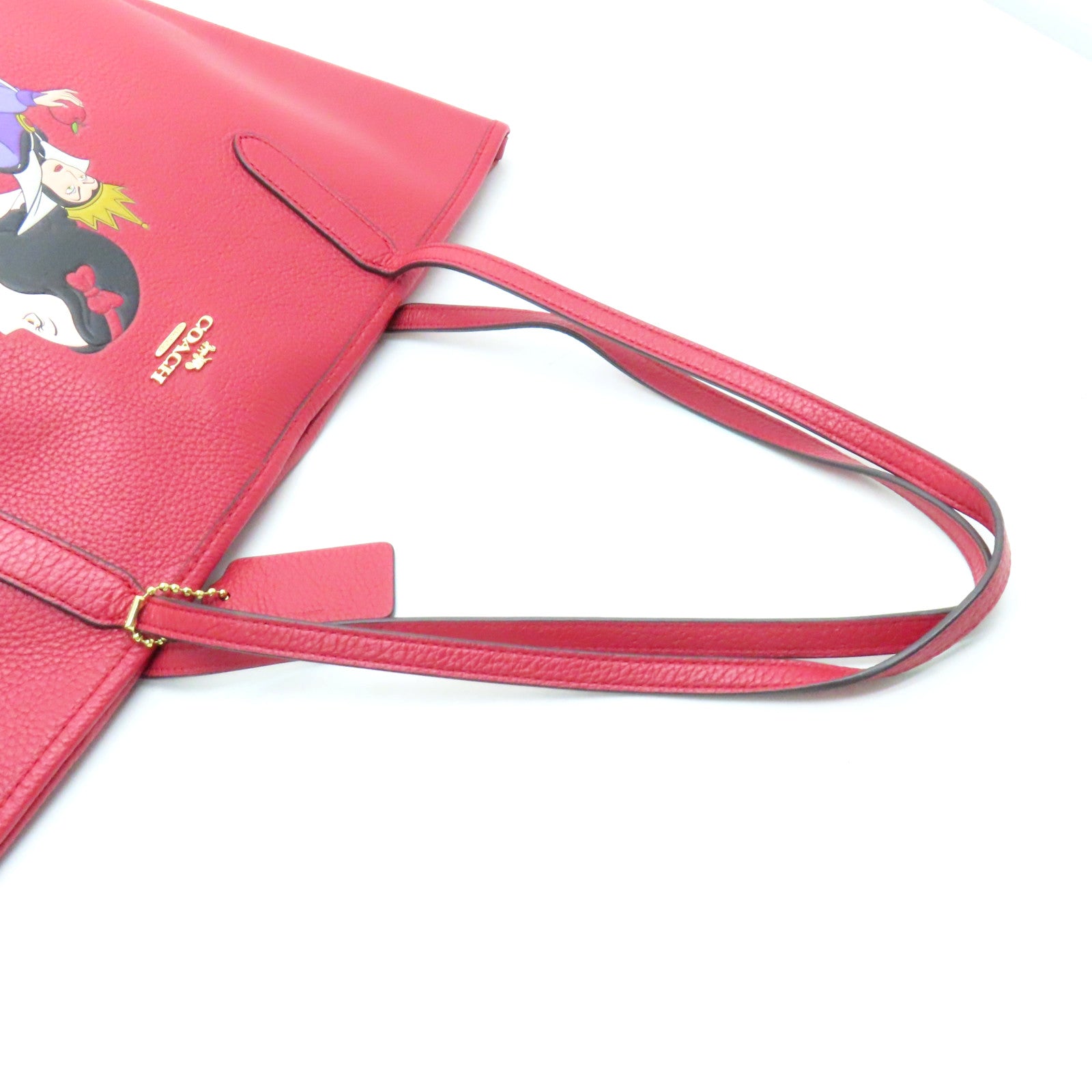 COACH 牛皮皮革Tote Bag肩背袋紅色