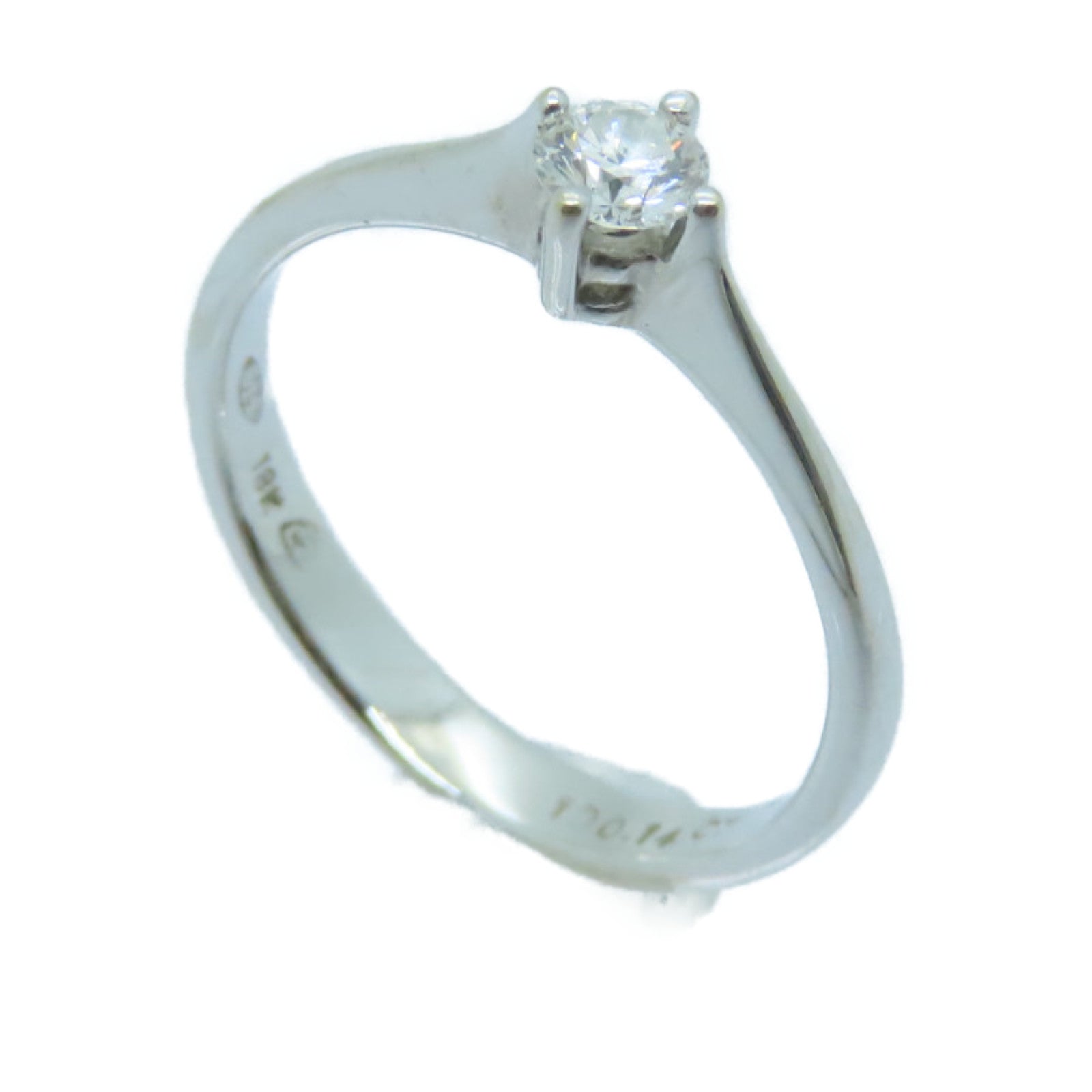 JEWELRY 【激減優惠】18K白金Diamond Ring 0.14ct鑽石戒指US#4銀色