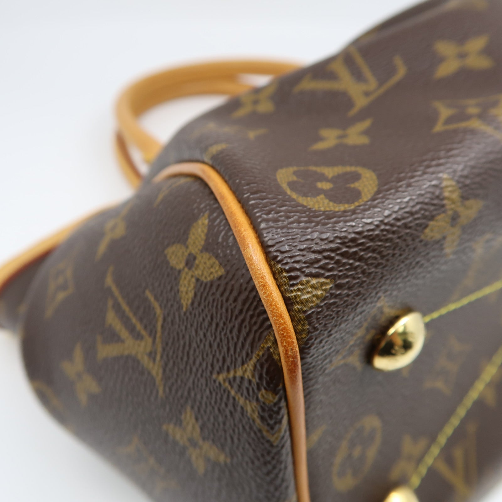 LOUIS VUITTON Monogram Tivoli PM金扣手挽袋啡色