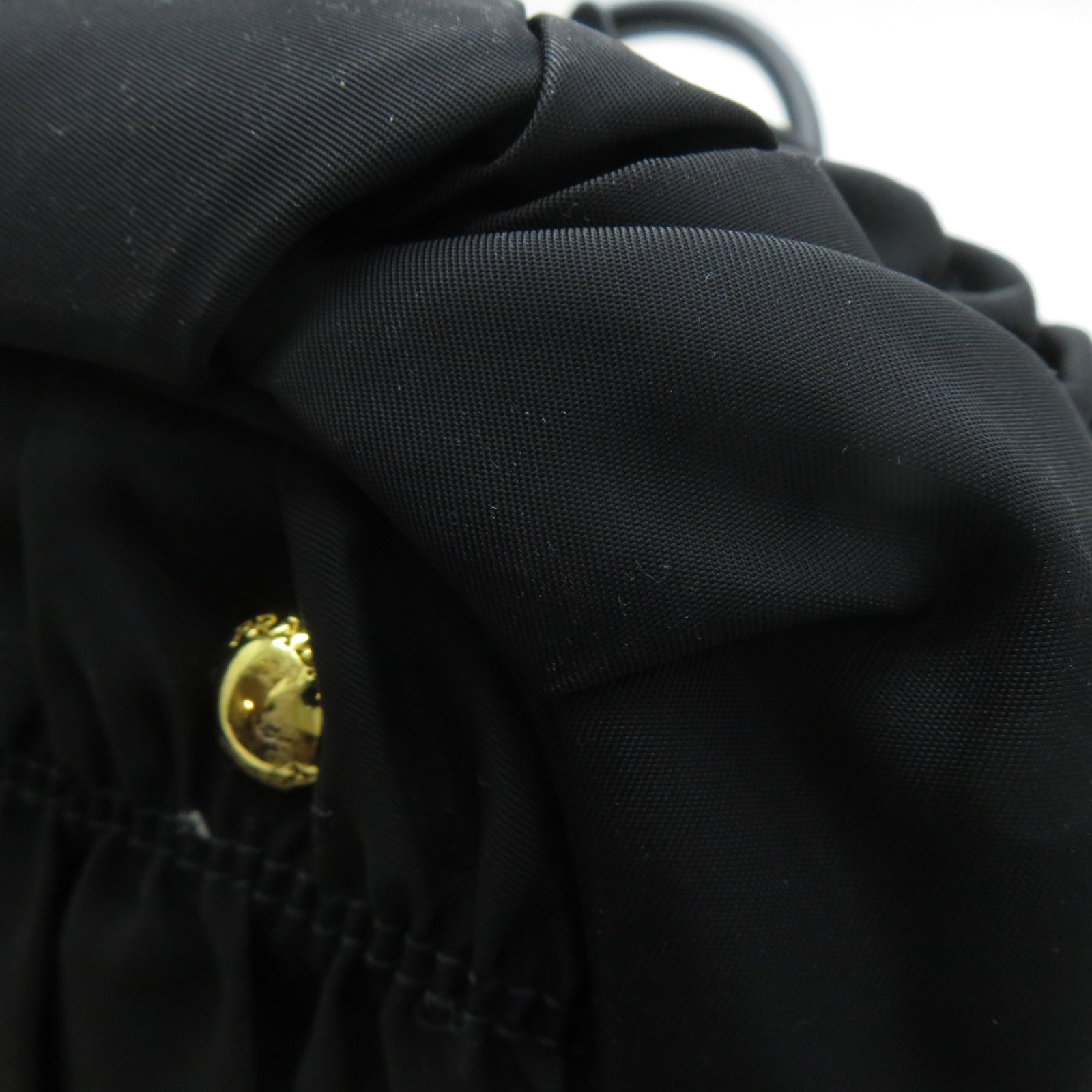 PRADA 尼龍2 Way Shoulder金扣手挽肩背兩用袋黑色